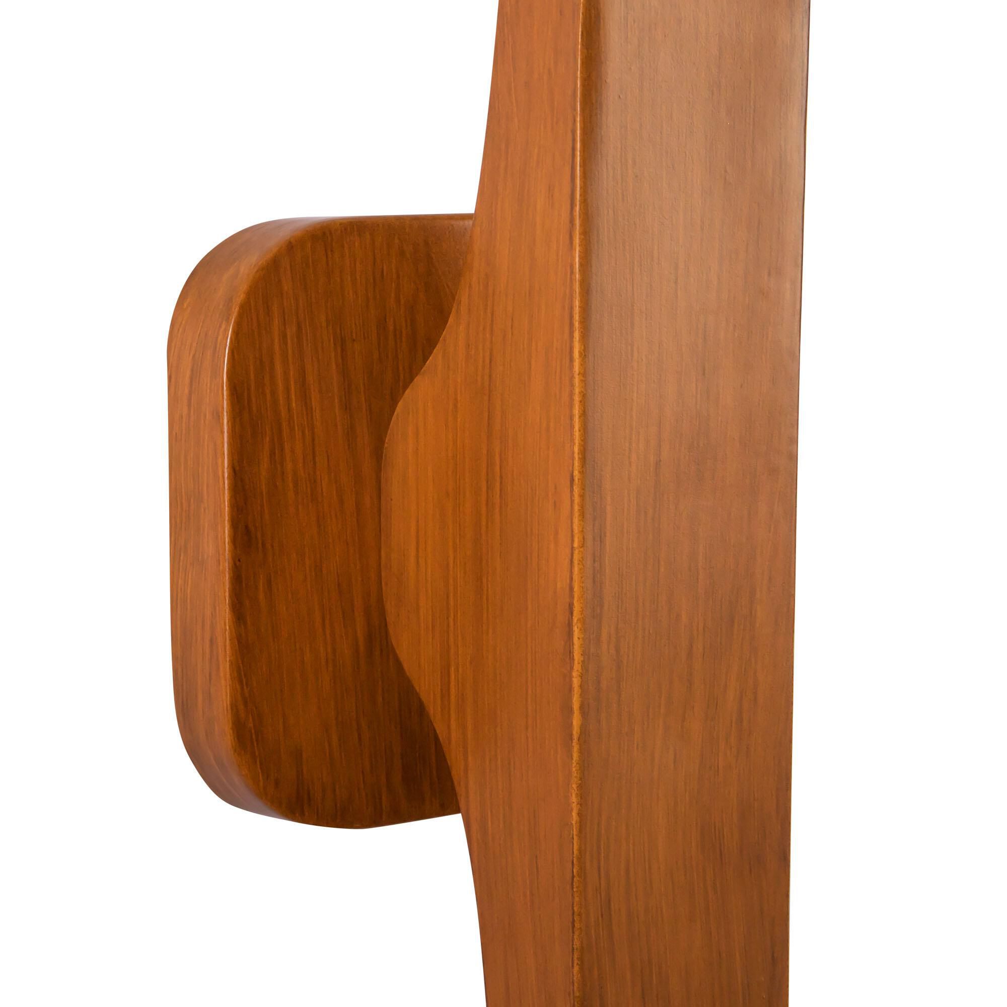 Shown in Teak finish and Matte Opal glass