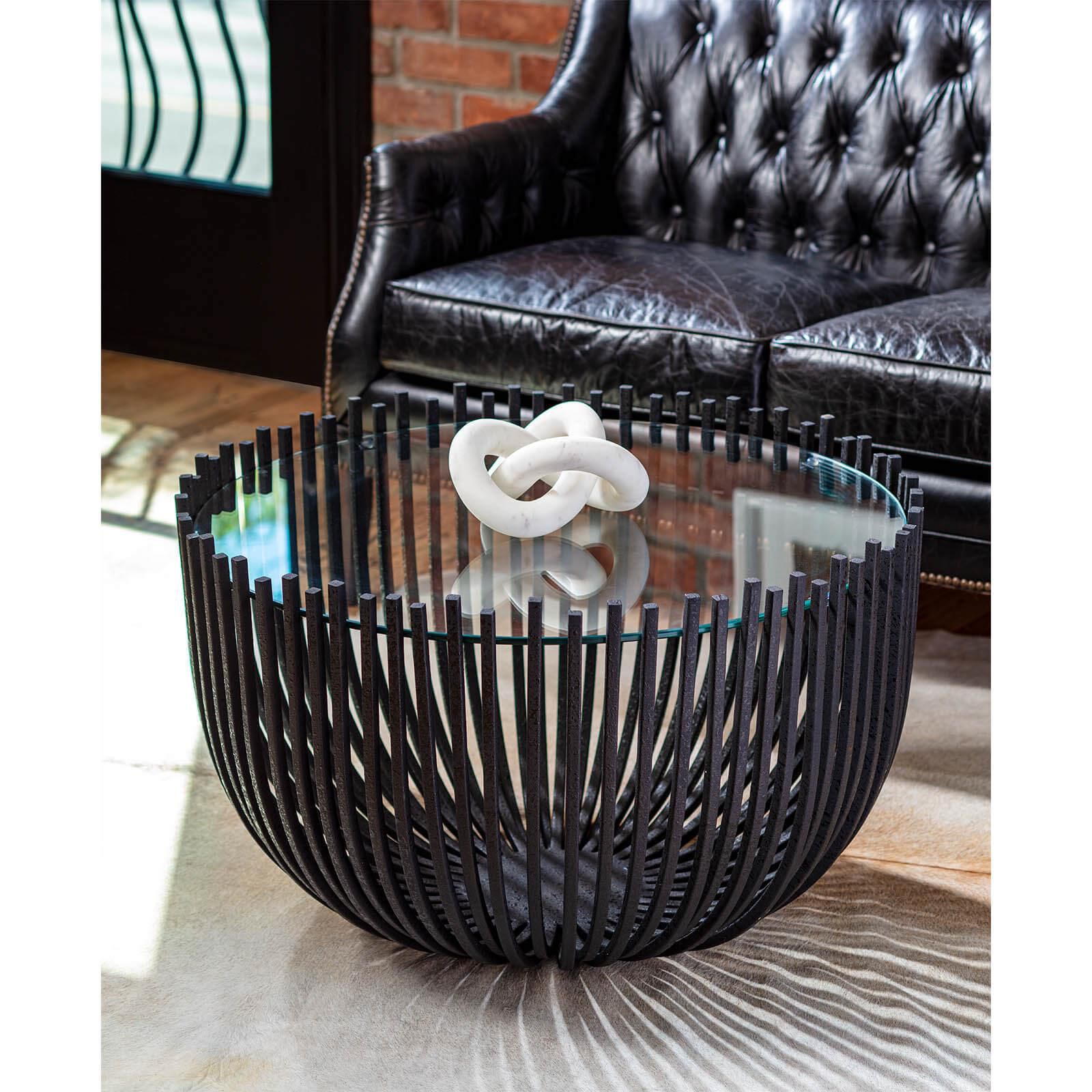 Shown in Blackened Iron finish