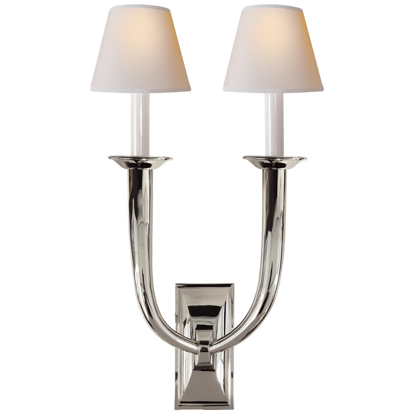 French Deco Horn 22 Inch Wall Sconce by Visual Comfort Signature Collection
