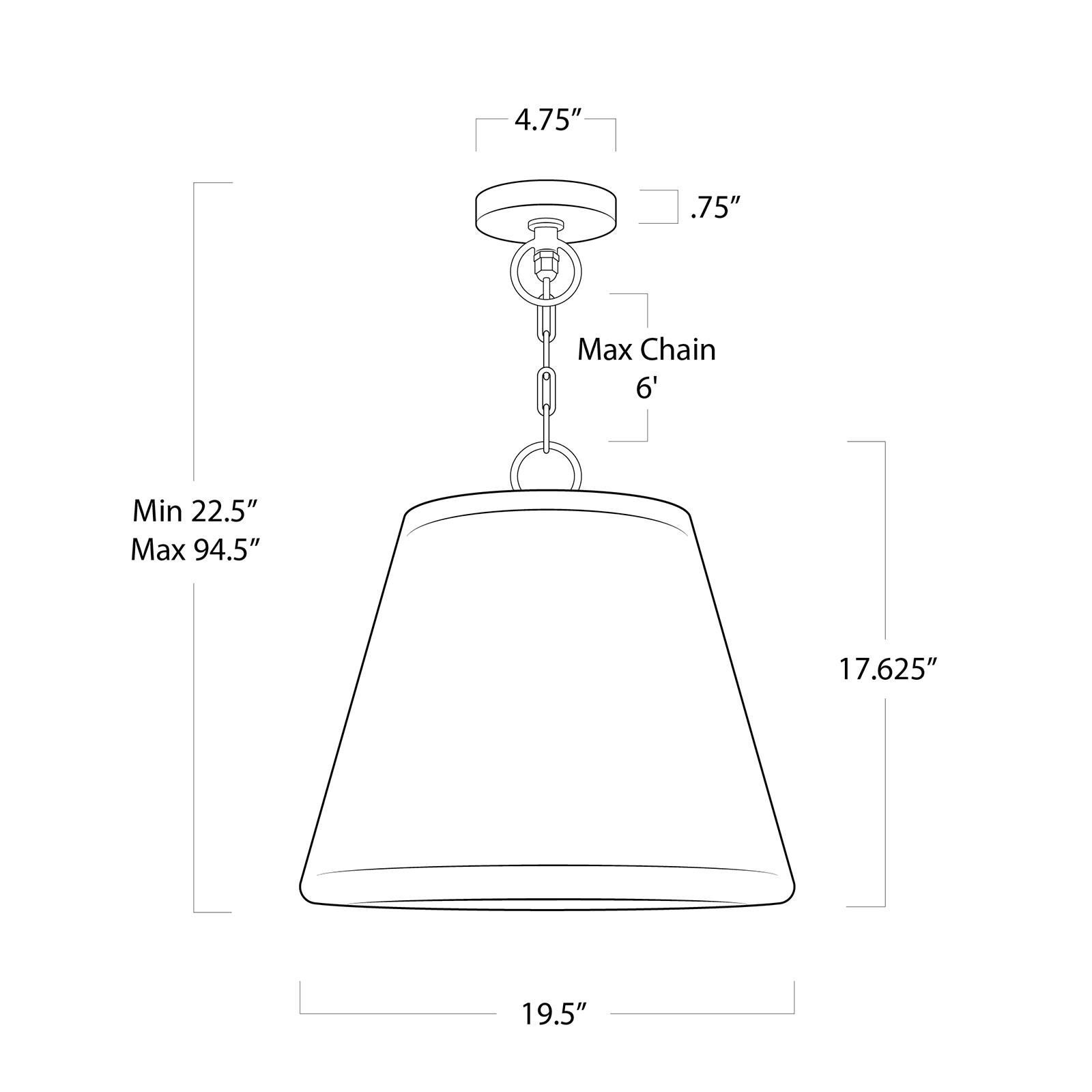 Augustine 19 Inch Large Pendant by Regina Andrew