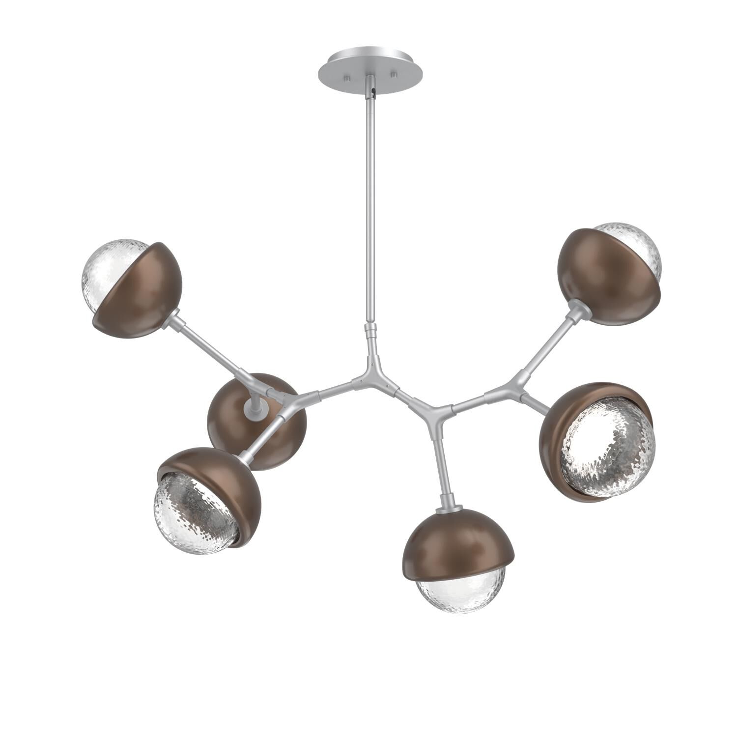 Shown in Classic Silver finish and Clear glass and Burnished Bronze accent