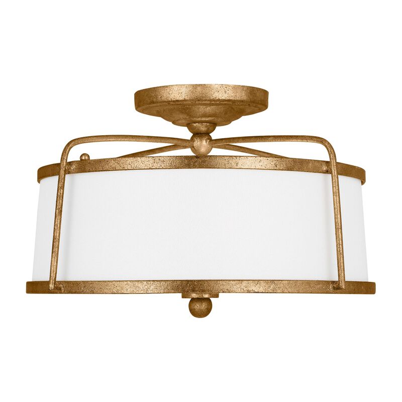 Stonington 14 Inch 2 Light Semi Flush Mount by Visual Comfort Studio