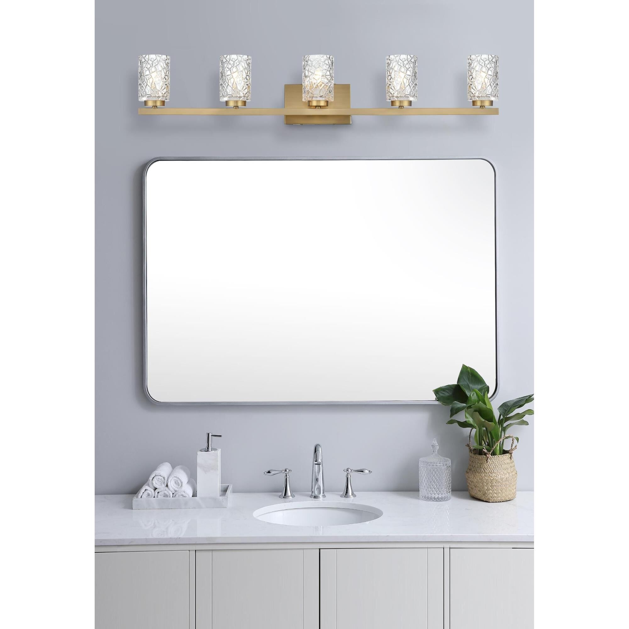 Shown in Satin Gold And Clear finish