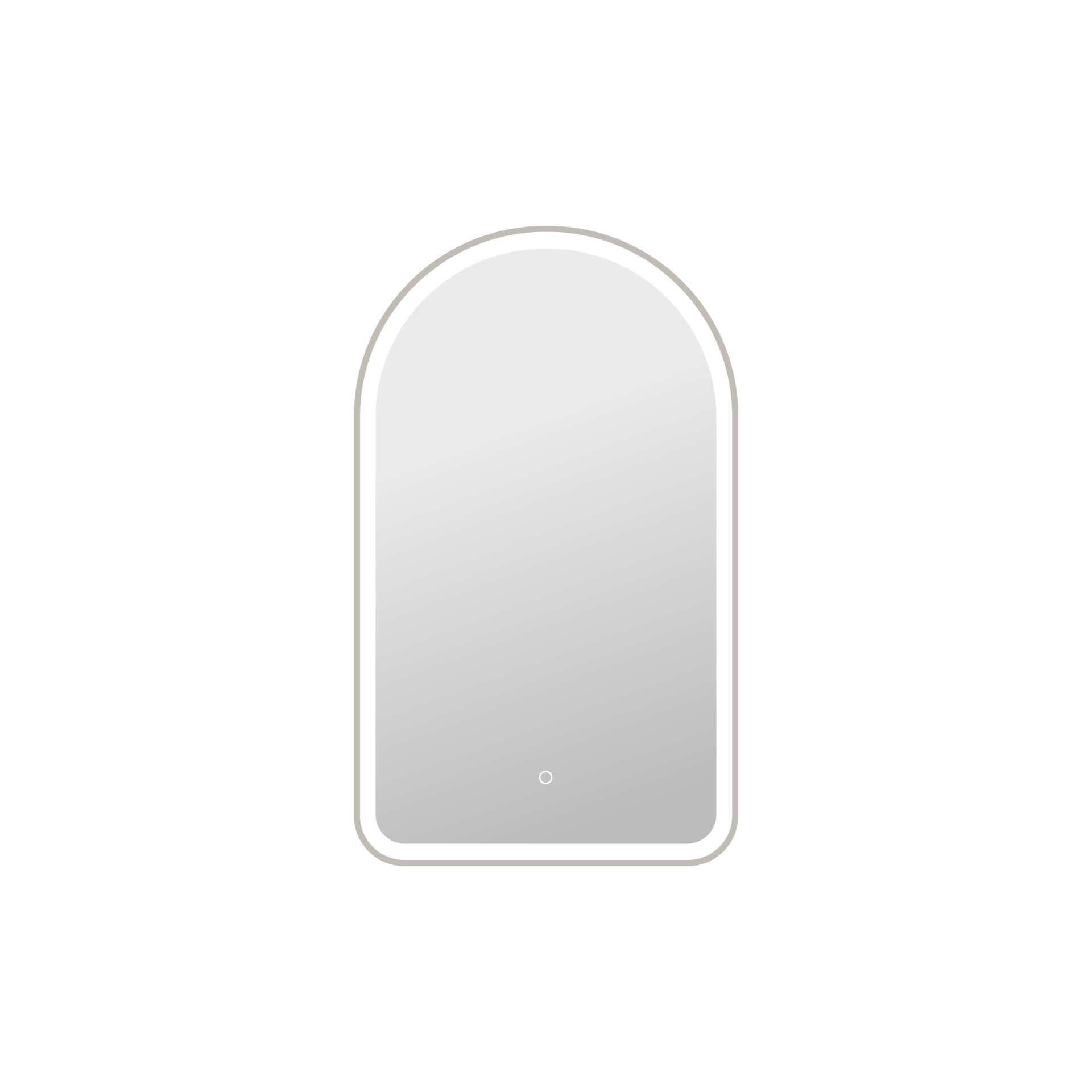 Harmoni 40 Inch Arched LED Lighted Mirror by Elegant Decor