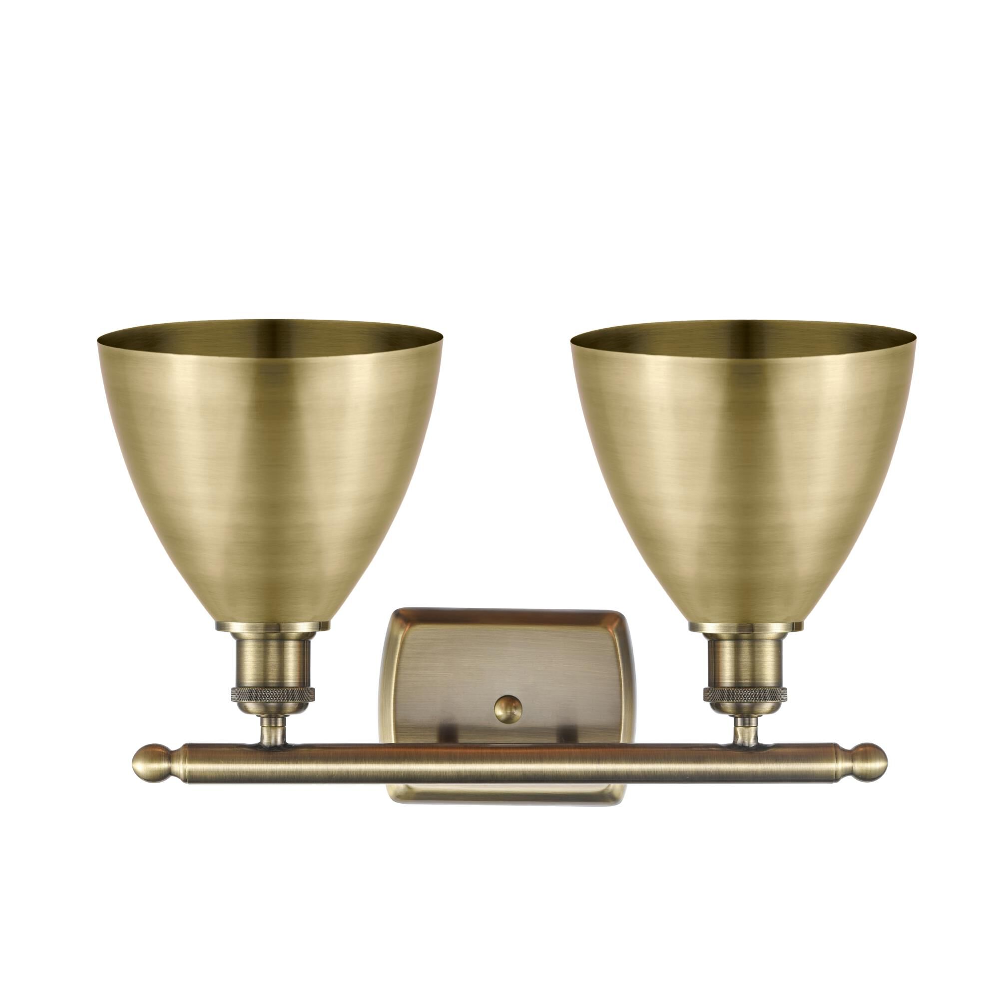 Shown in Antique Brass finish and Antique Brass Ballston Dome shade