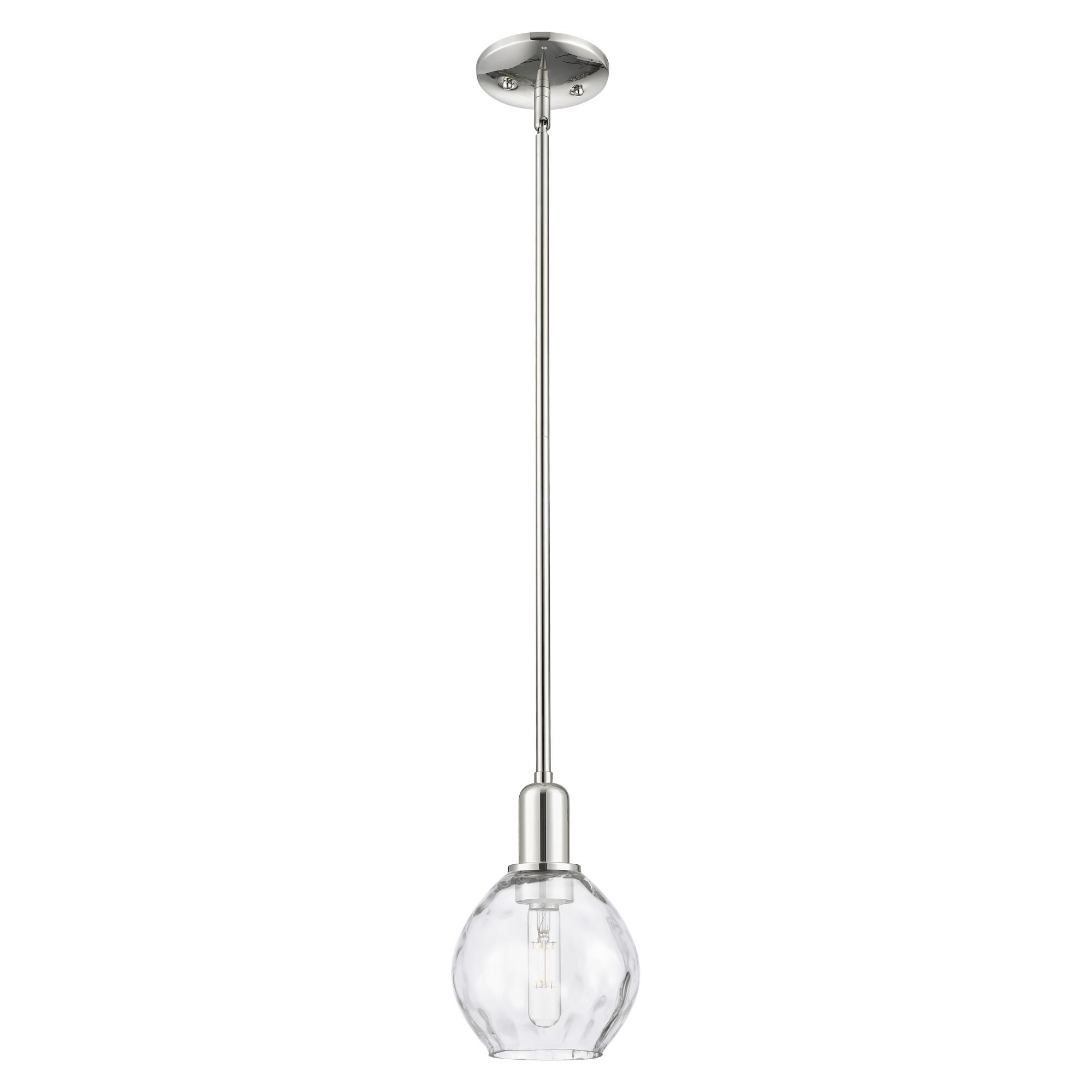 Shown in Polished Nickel finish and Clear glass