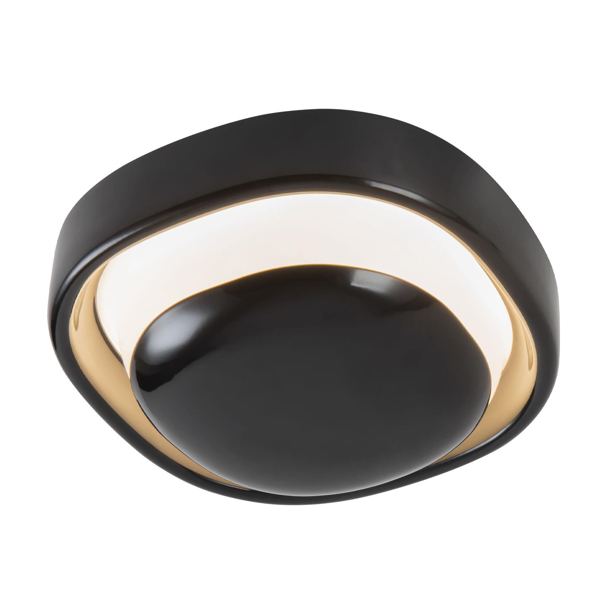 Shown in Glossy Black finish and Matte Opal glass