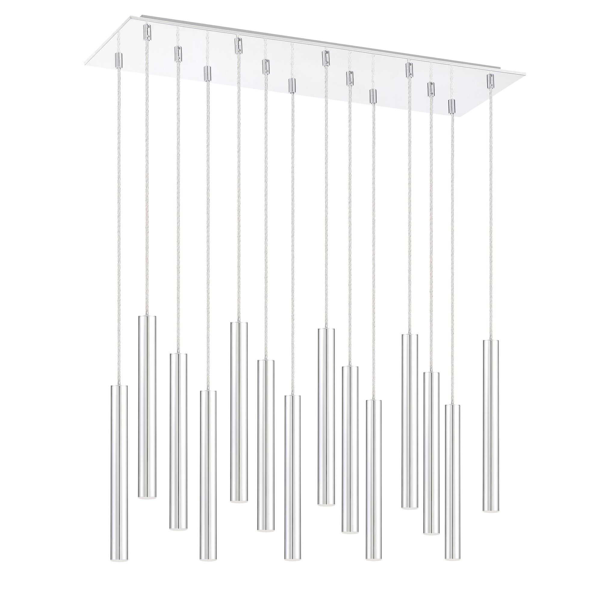 Shown in Chrome finish and Steel glass and Steel shade