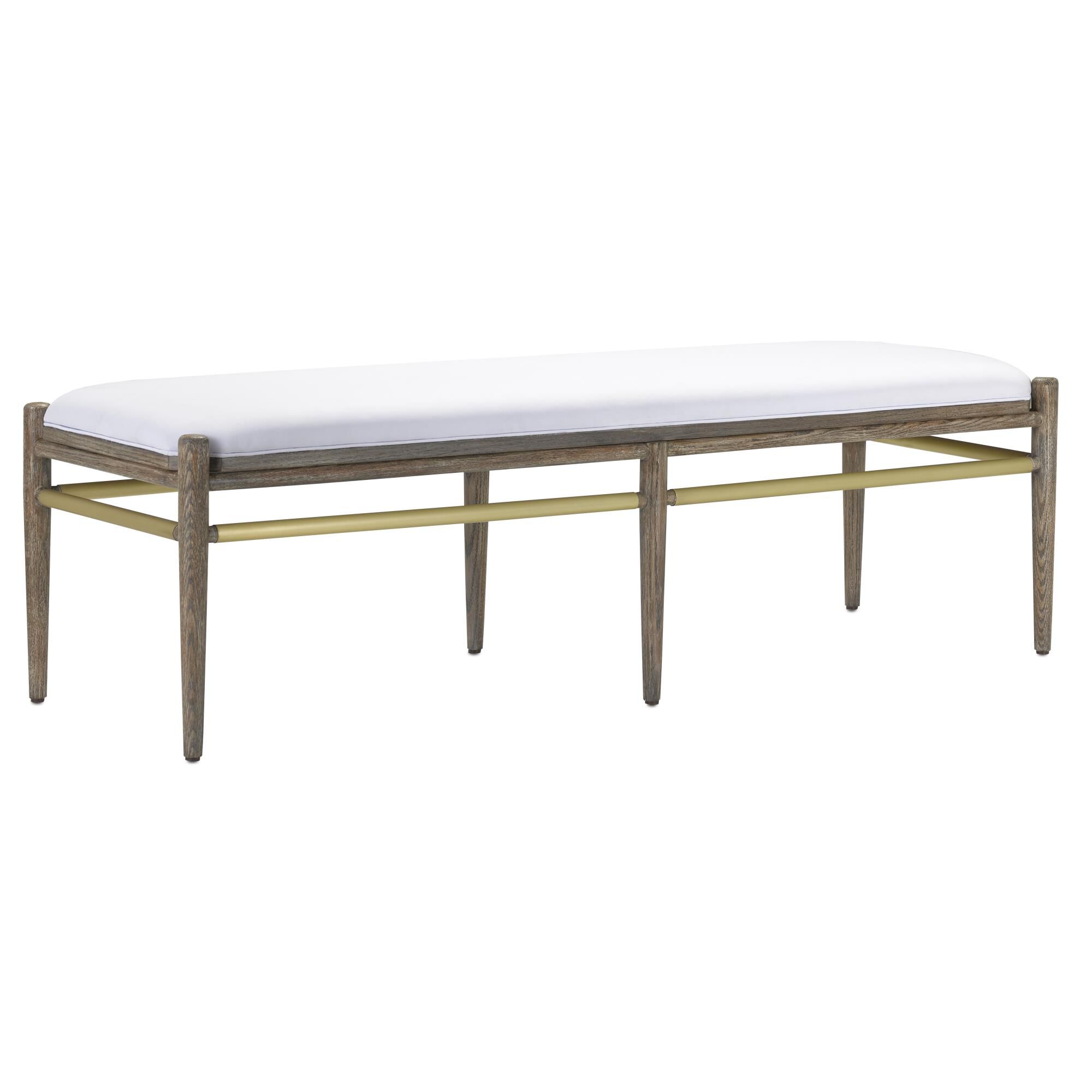 Visby Muslin Bench by Currey and Company