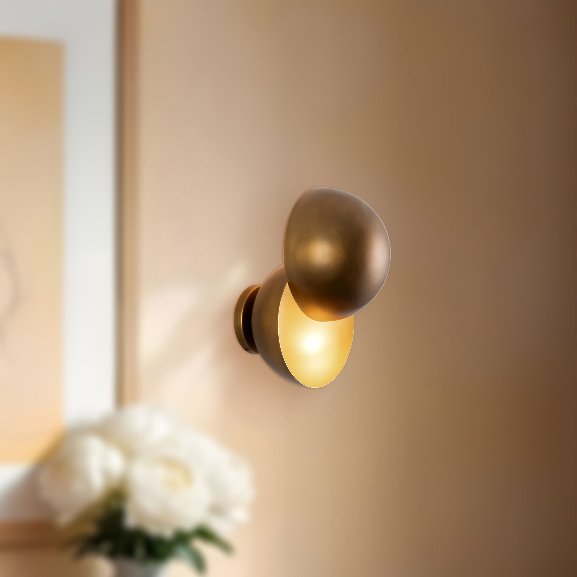 Shown in Vintage Brass finish and Steel shade