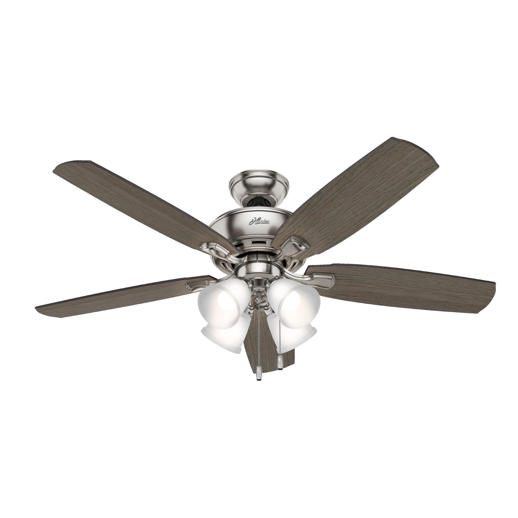 Amberlin 52 Inch Ceiling Fan with Light Kit by Hunter Fan