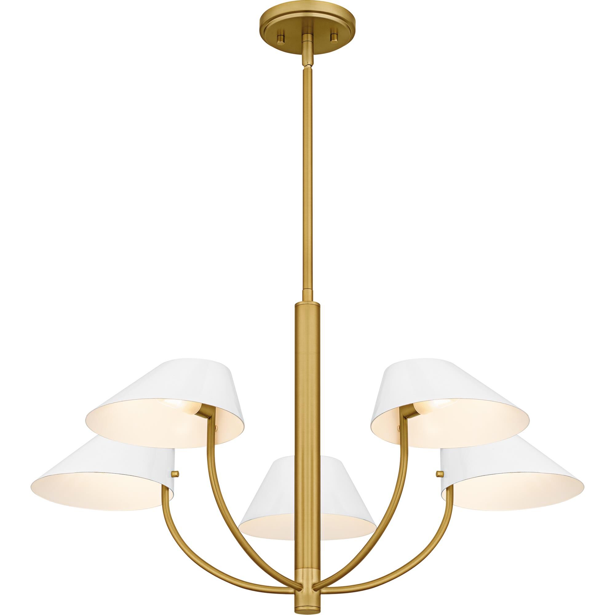 Shown in Brushed Gold finish and Metal shade