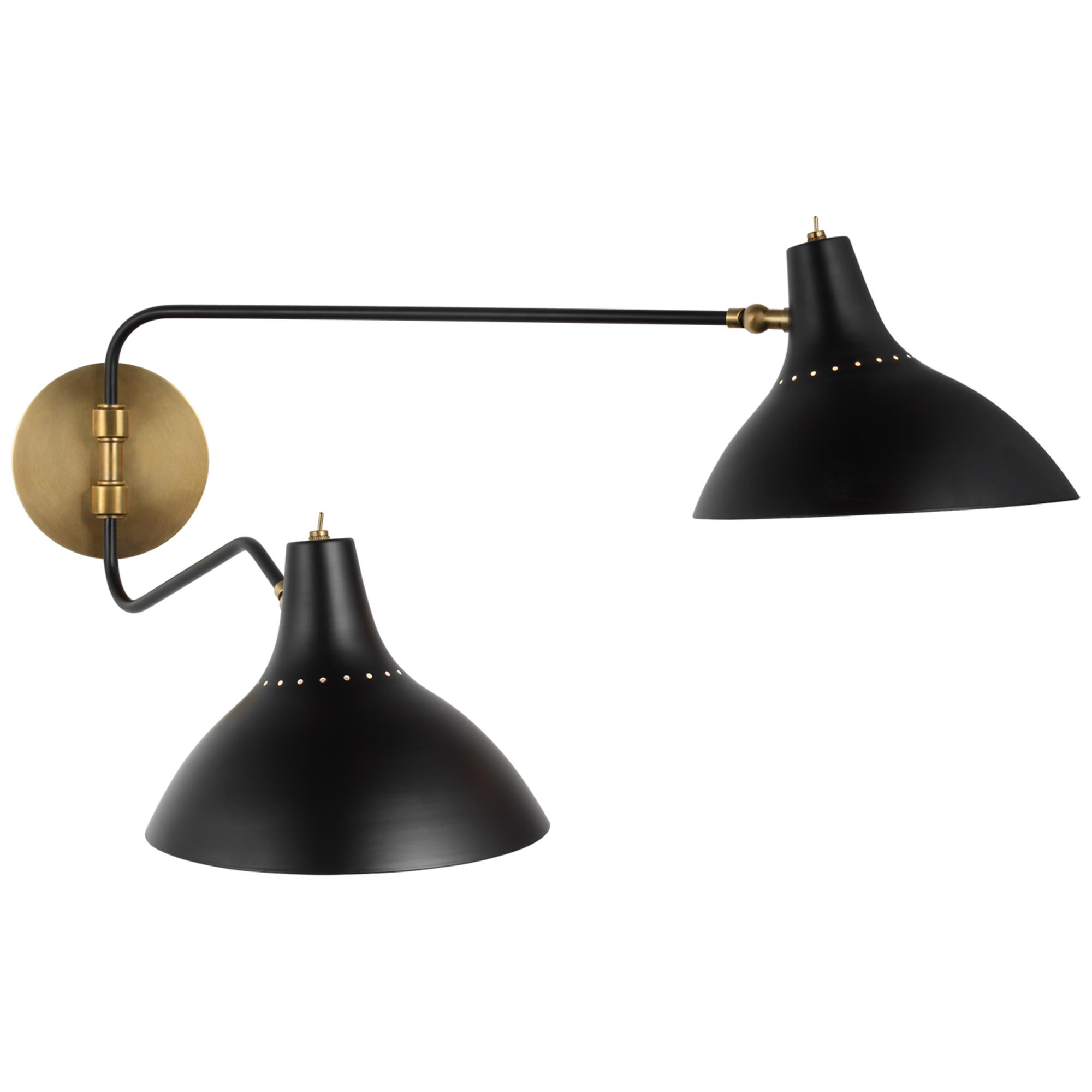 Shown in Black finish and Black shade