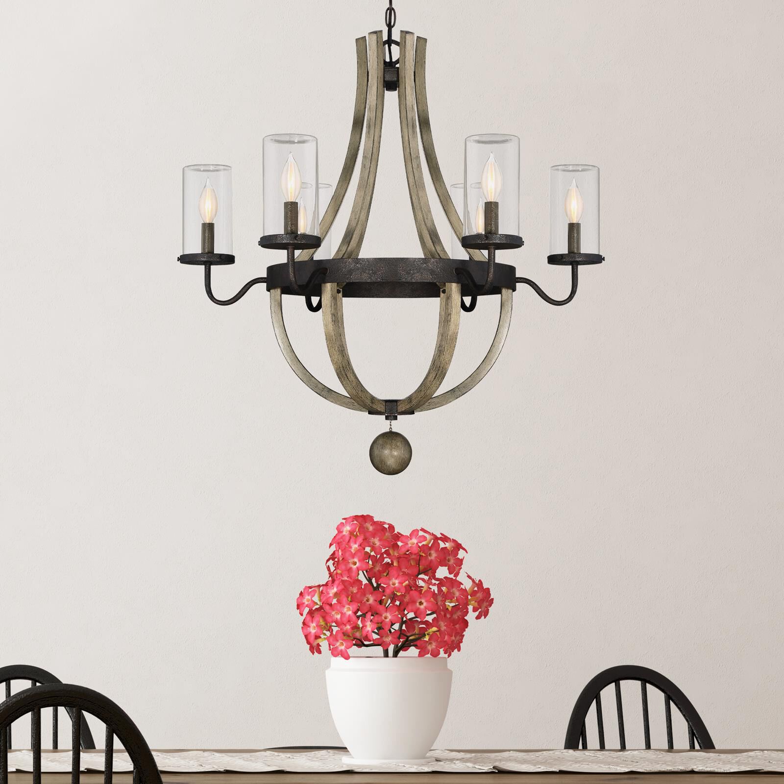 Shown in Weathervane finish and Clear glass