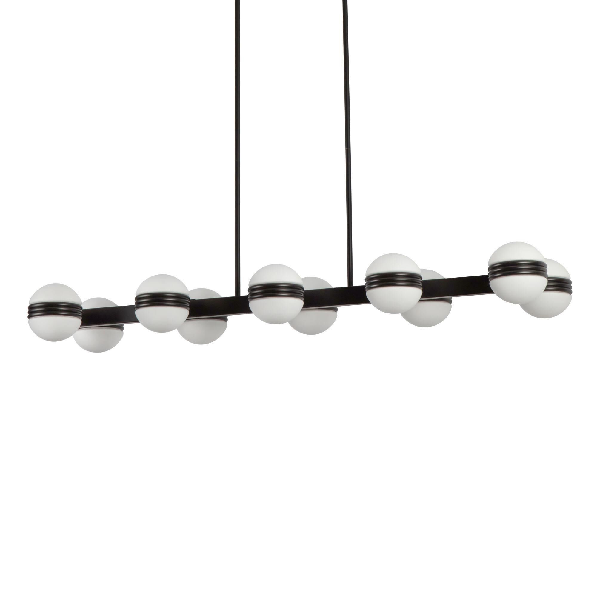 Shown in Black finish and Matte Opal glass