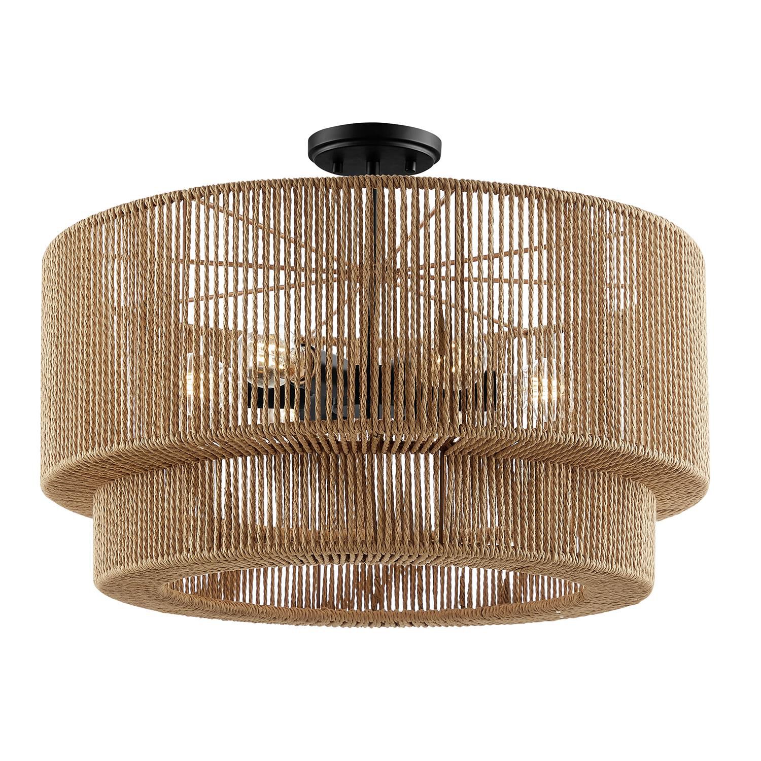 Eco Milos 24 Inch Semi Flush Mount by Justice Design Group