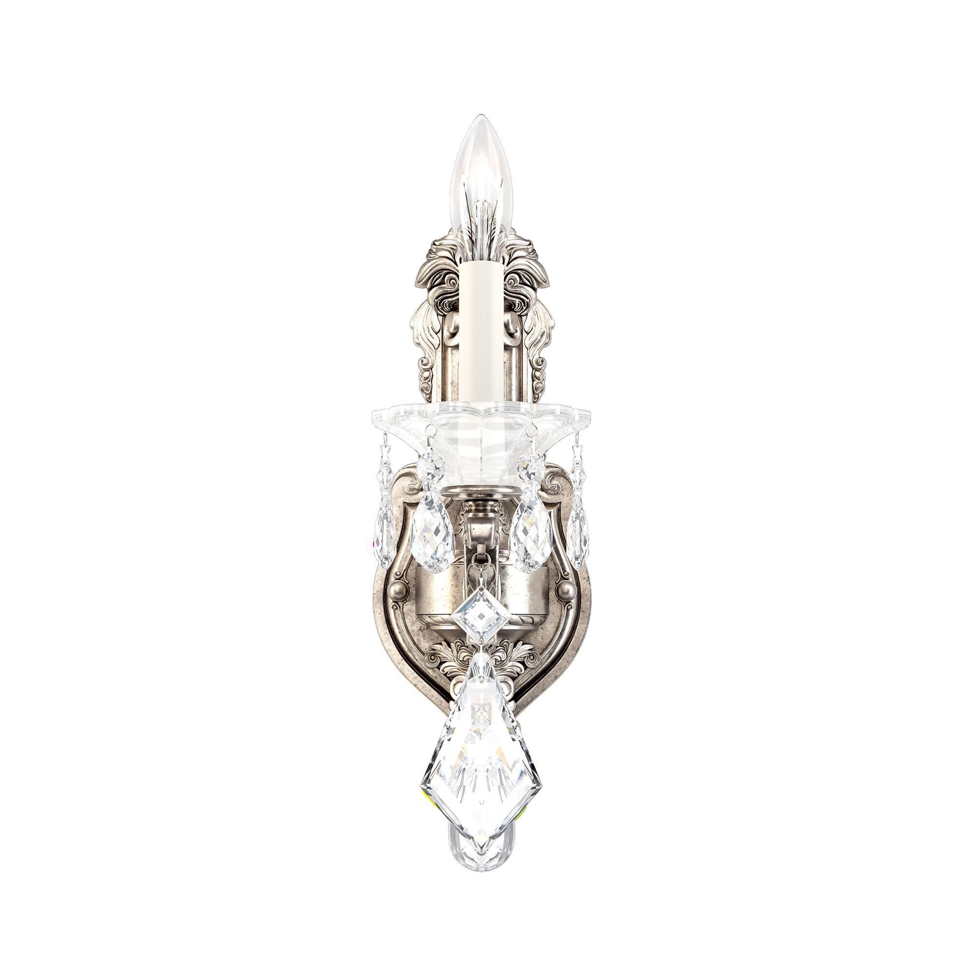 Shown in Antique Silver finish and Clear Radiance crystal