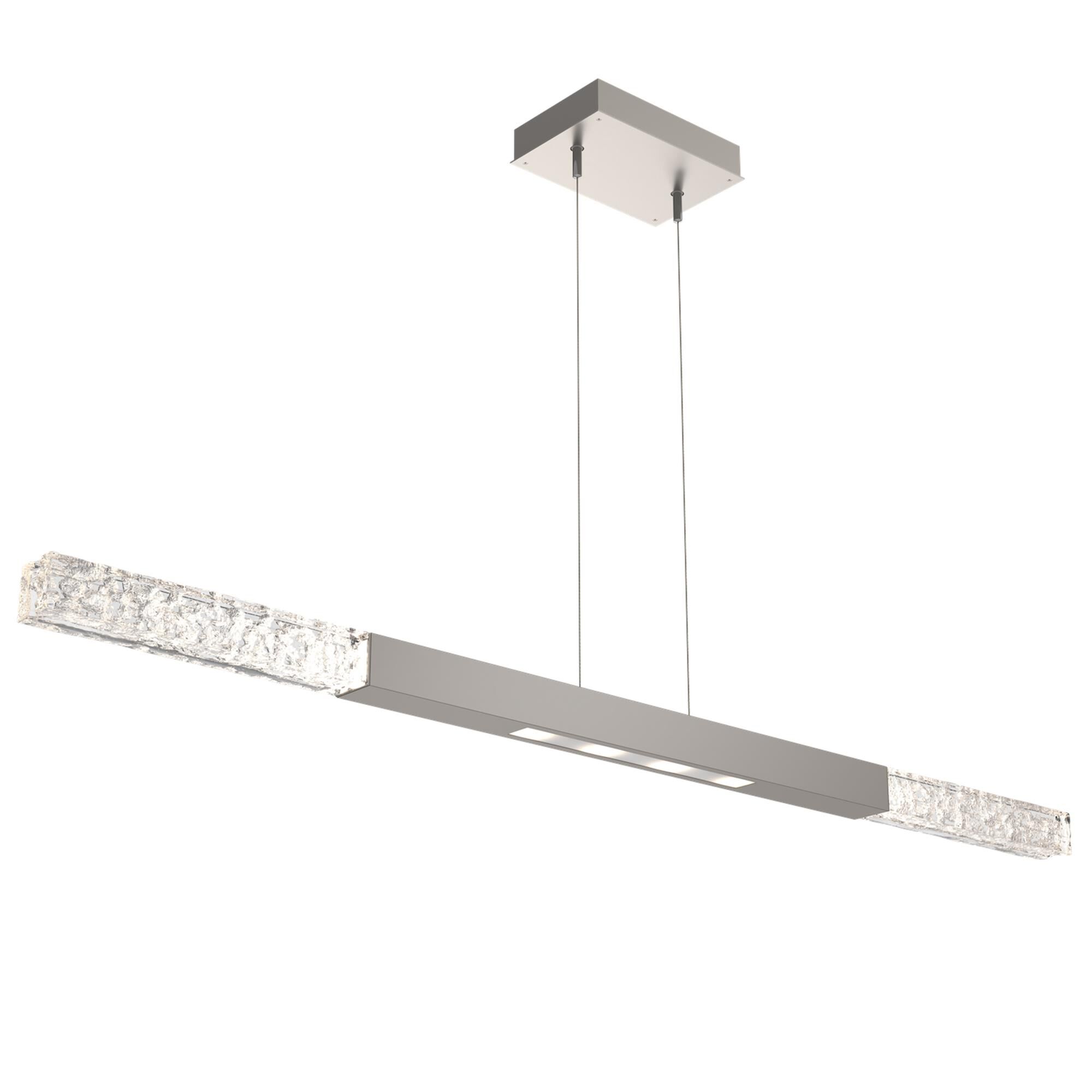 Shown in Beige Silver finish and Clear Textured glass