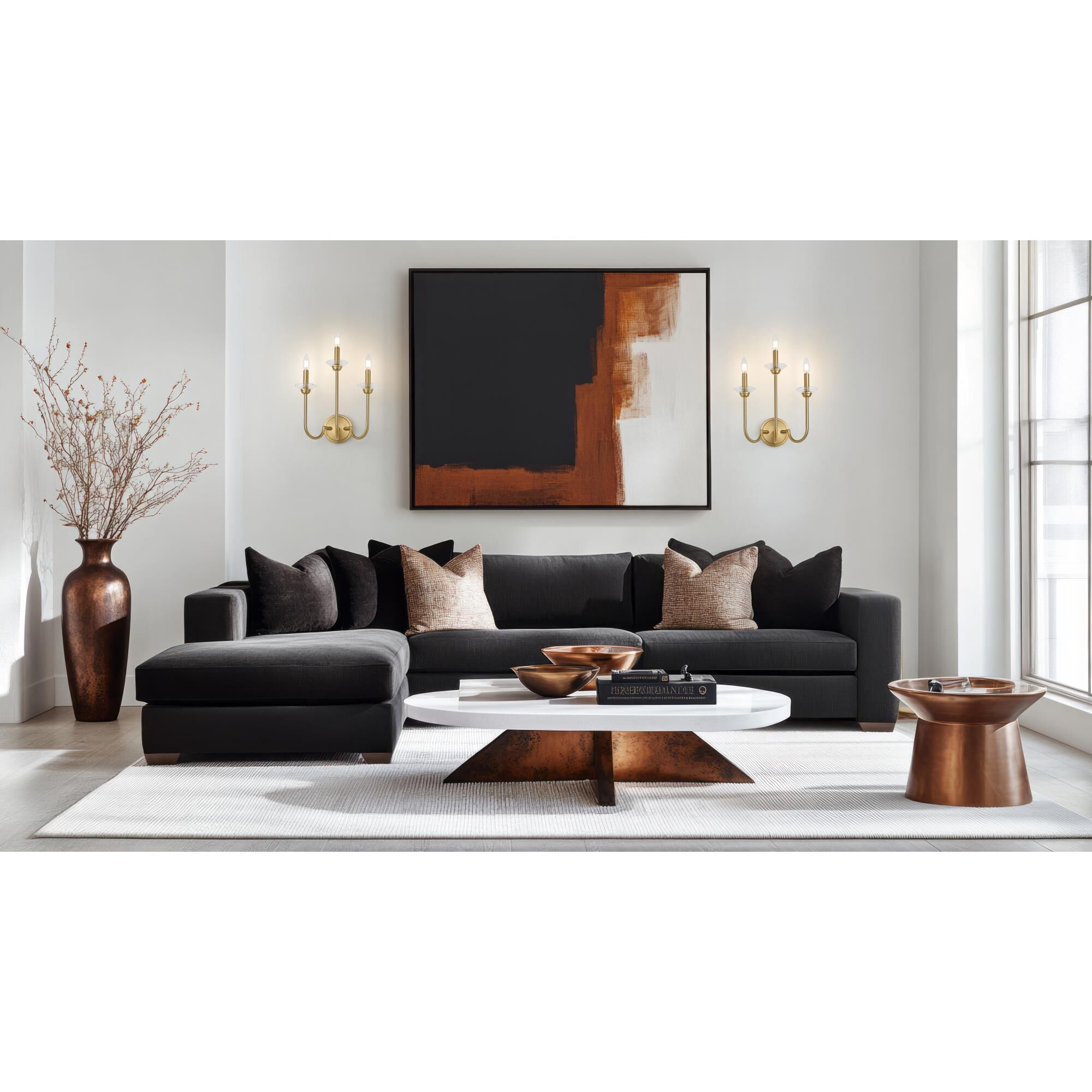 Shown in Modern Gold finish and Clear Ribbed glass and Clear Ribbed shade