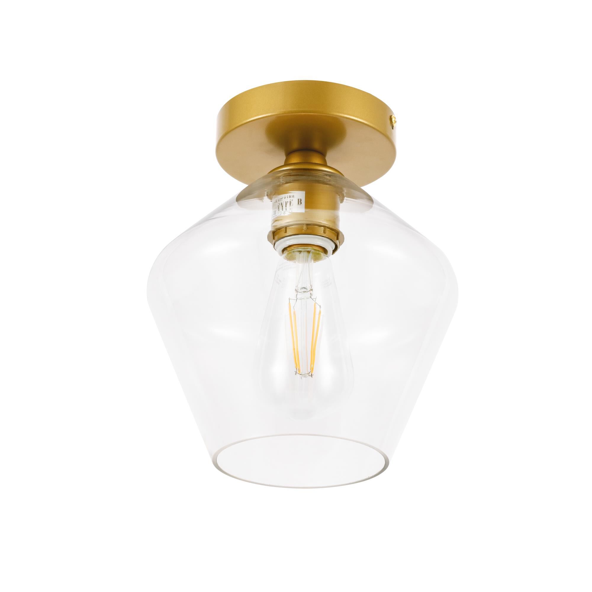 Gene 8 Inch Semi Flush Mount by Elegant Lighting