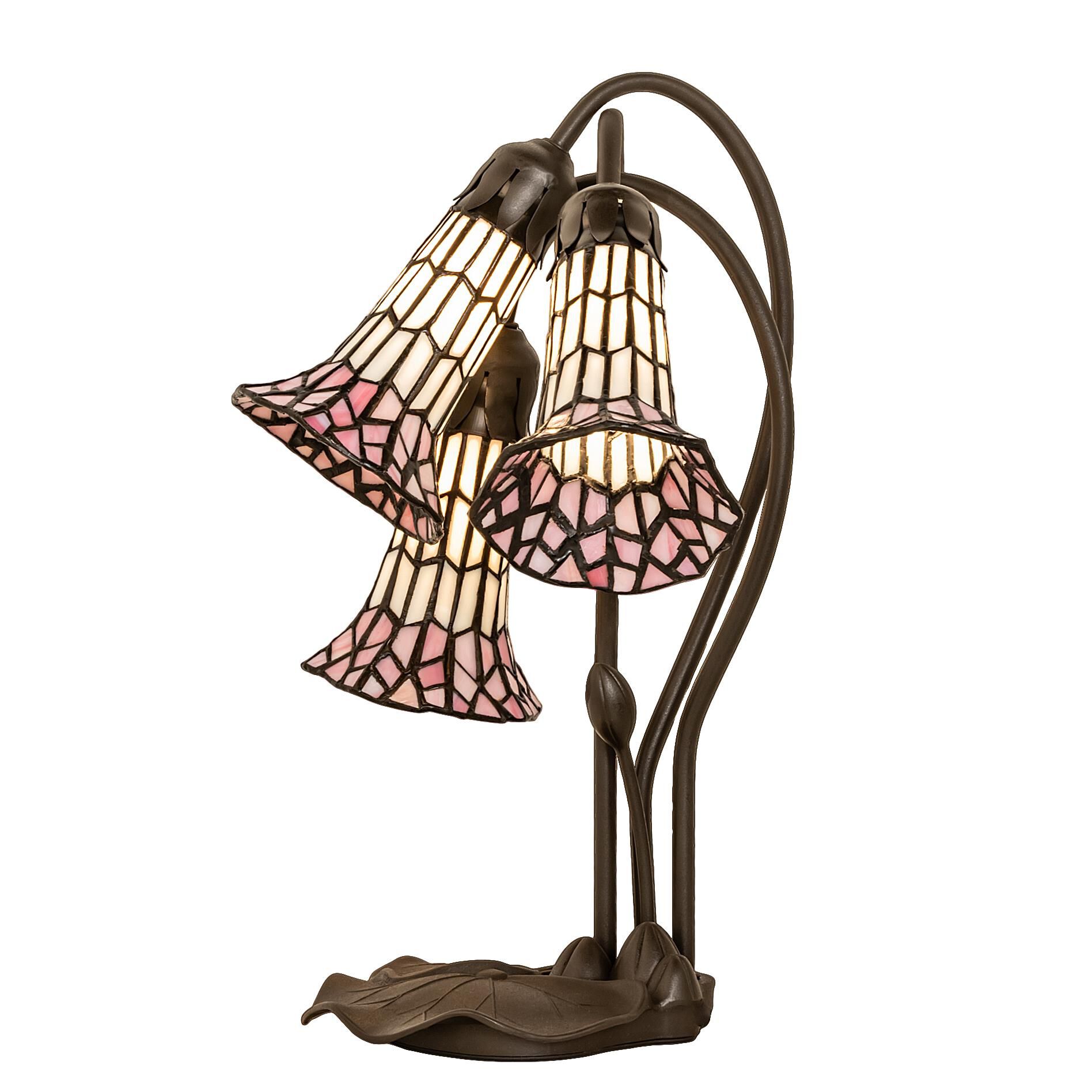 Stained Glass Pond Lily 16 Inch Accent Lamp by Meyda Lighting