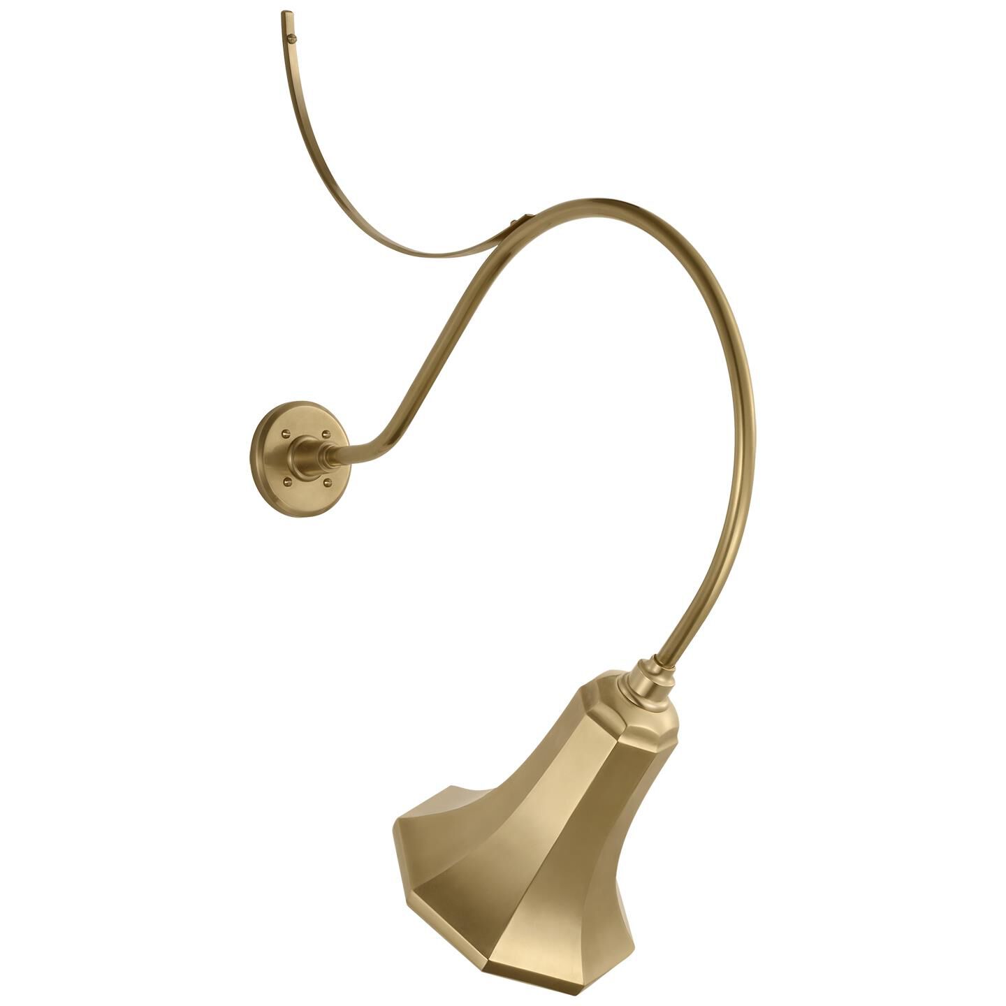 Shown in Hand-Rubbed Antique Brass finish and Gold shade