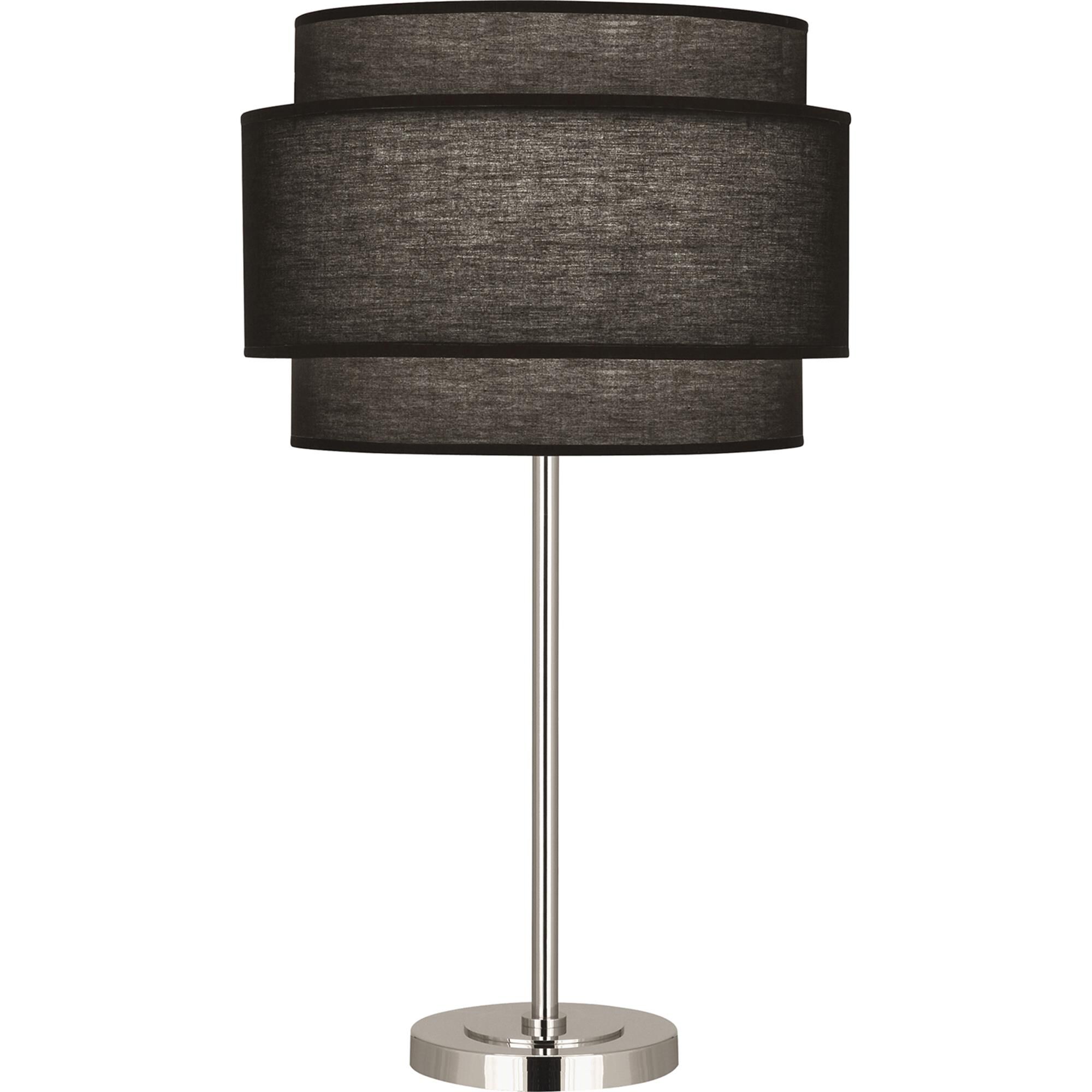 Shown in Polished Nickel finish and Raven Black shade