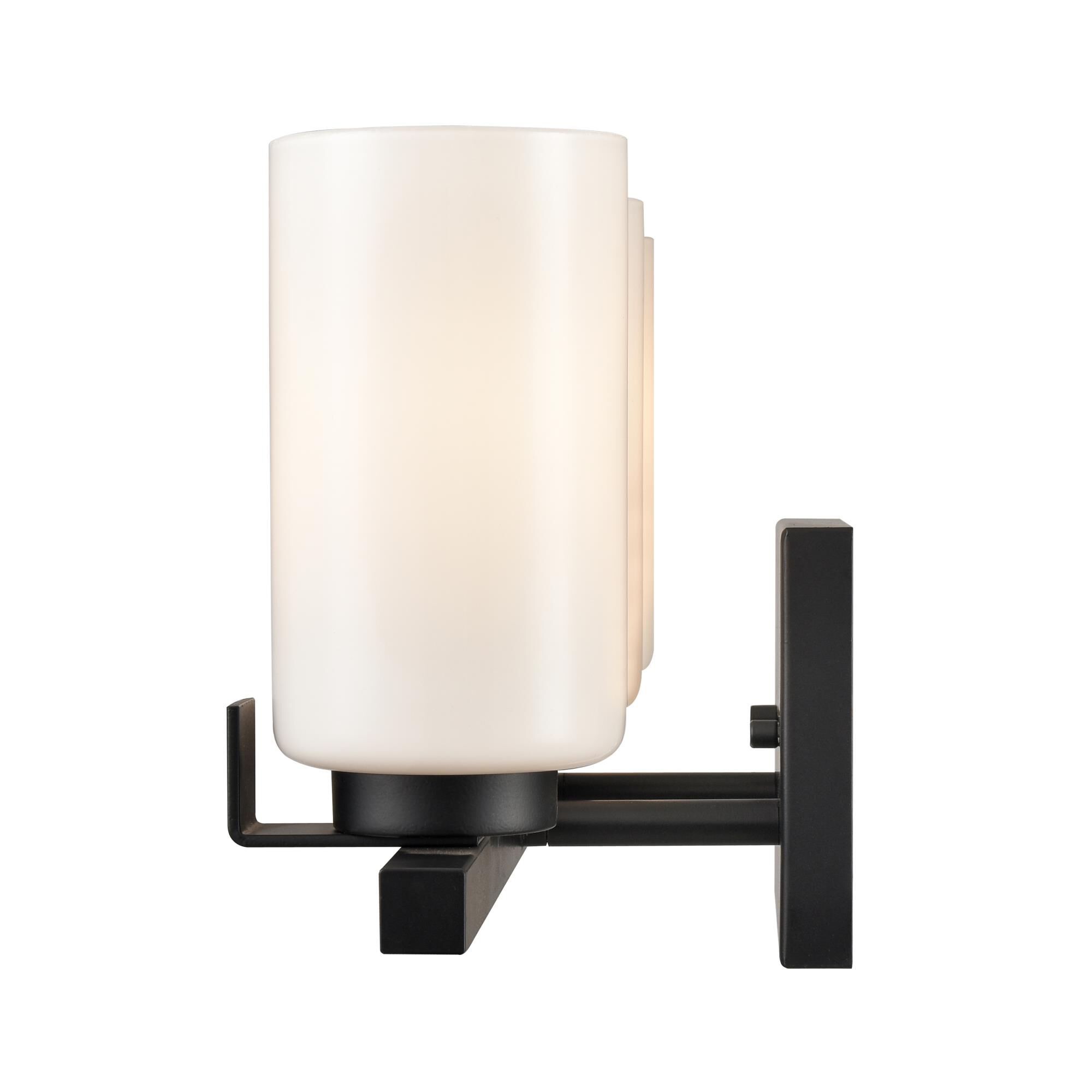 Shown in Matte Black finish and Opal  Cylindrical Shade glass and Opal Glass Cylindrical shade