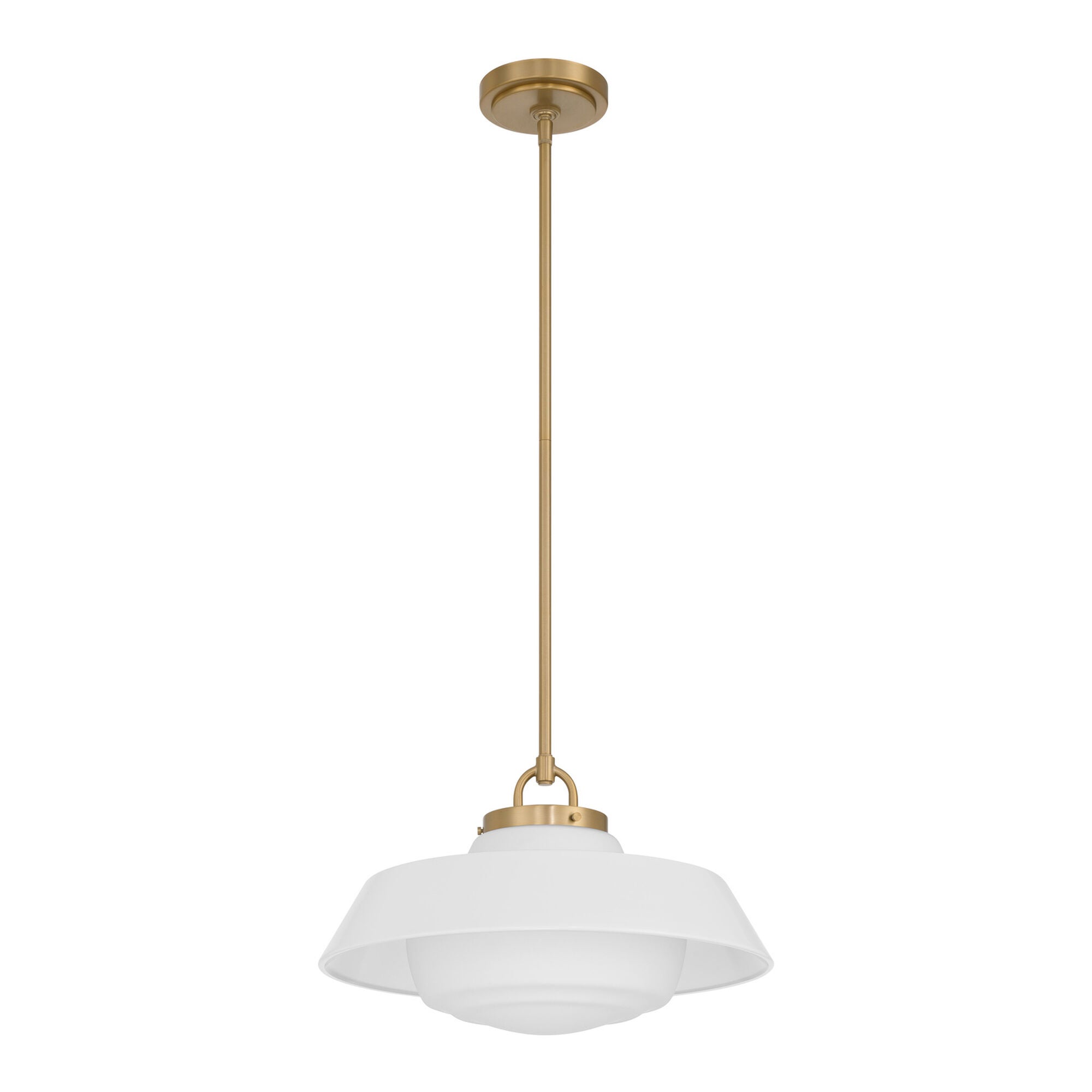 Shown in Vibrant Gold finish and Steel glass and Steel shade