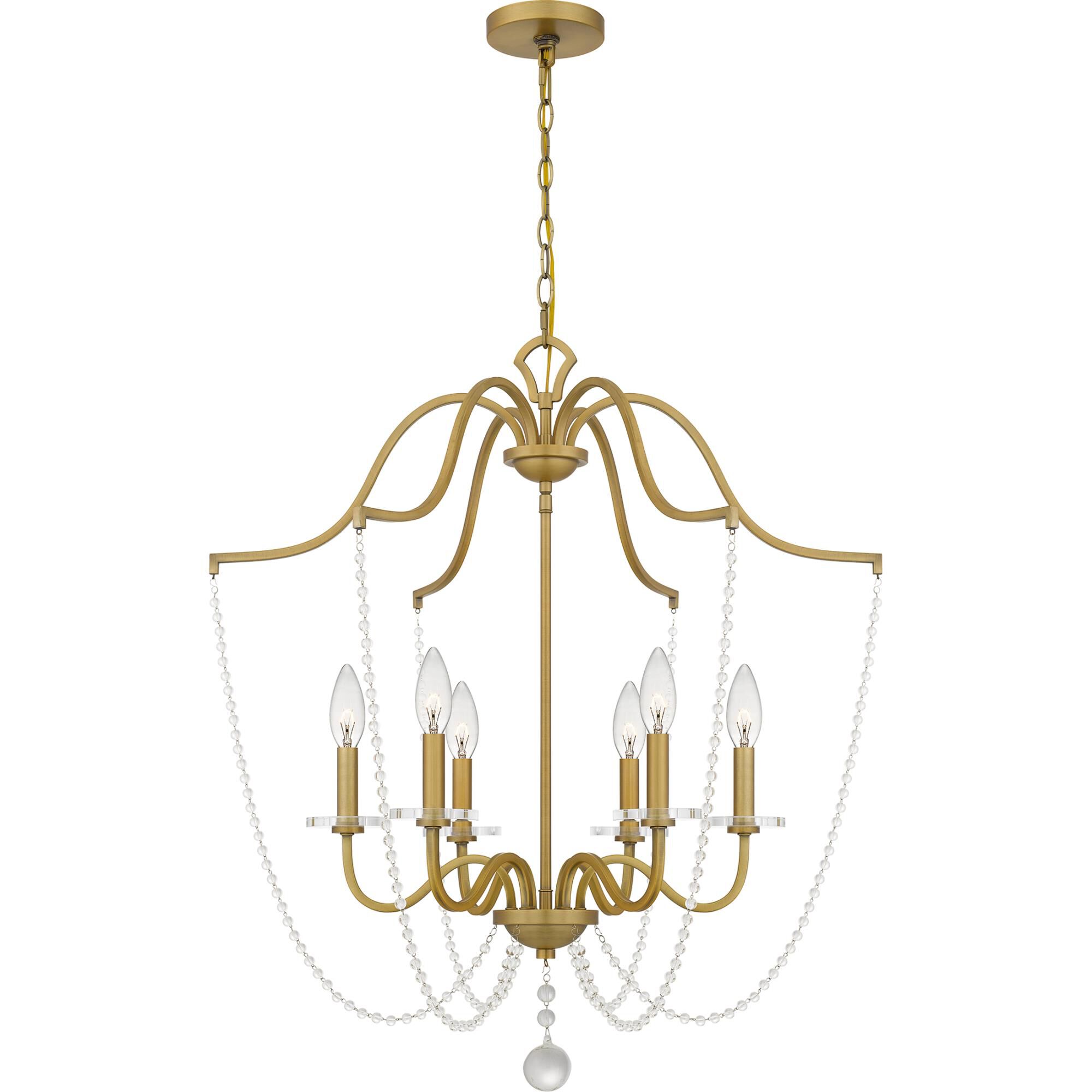 Sunday 28 Inch 6 Light Chandelier by Quoizel