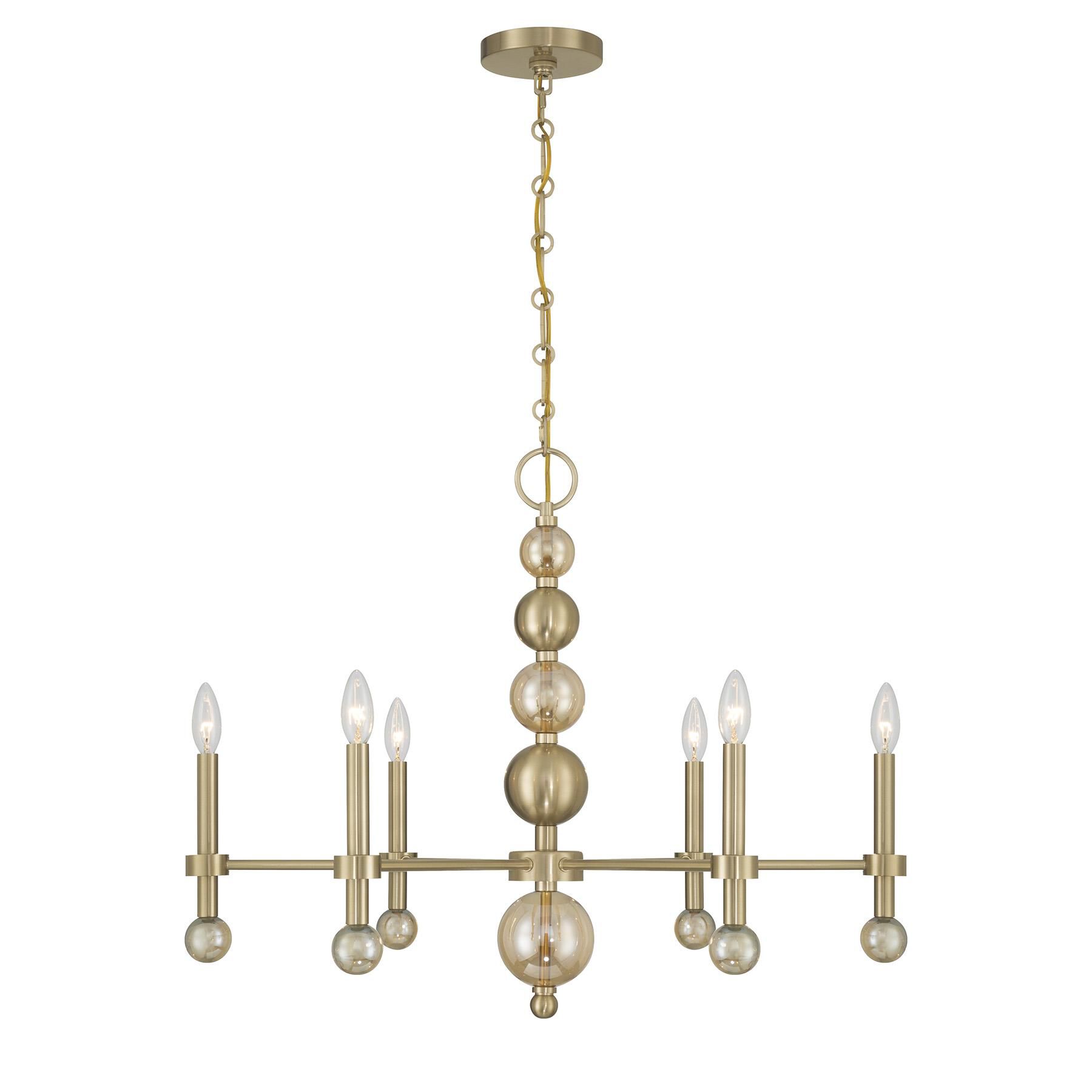 Shown in Noble Brass finish and Champagne glass