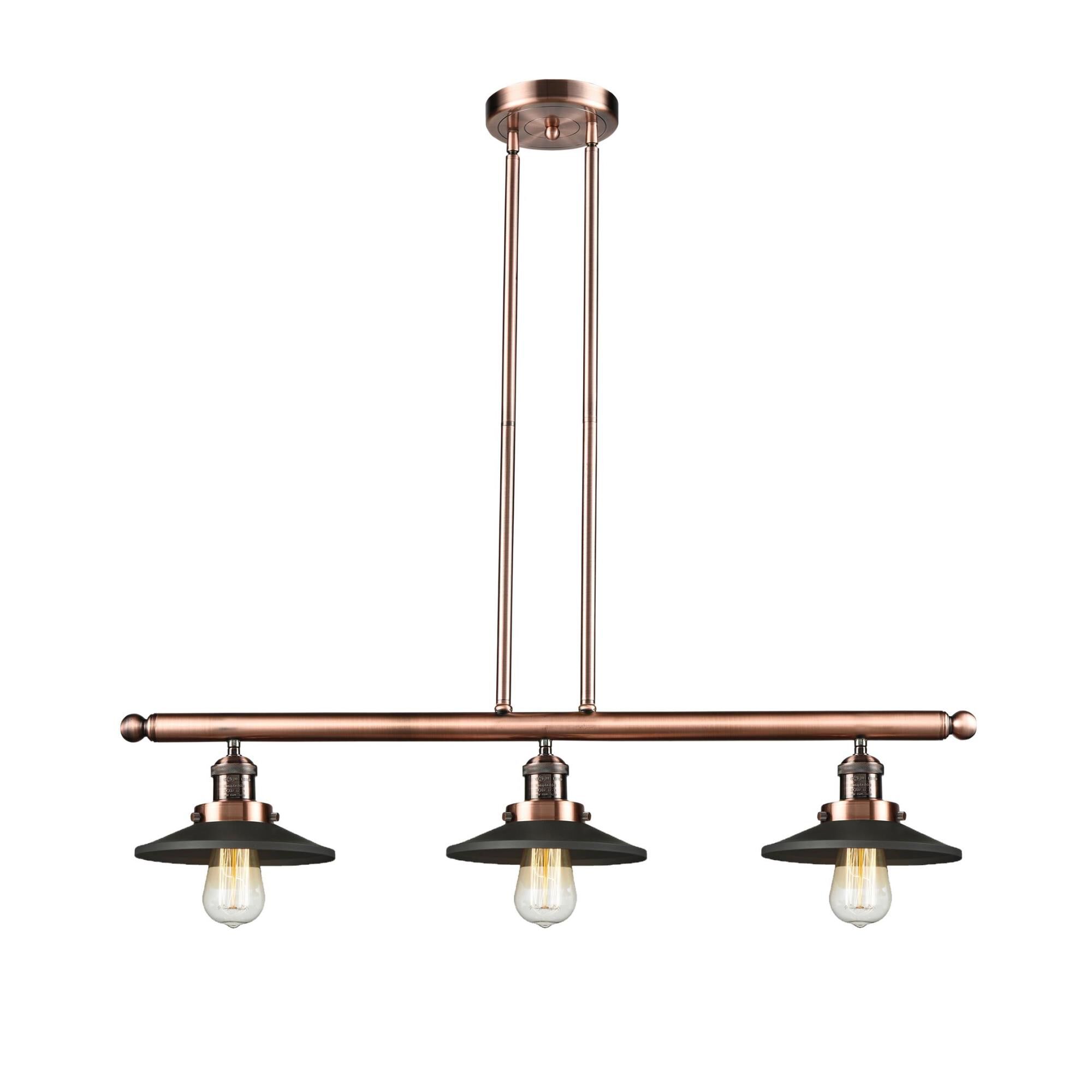 Bruno Marashlian Railroad 36 Inch 3 Light Linear Suspension Light by Innovations Lighting