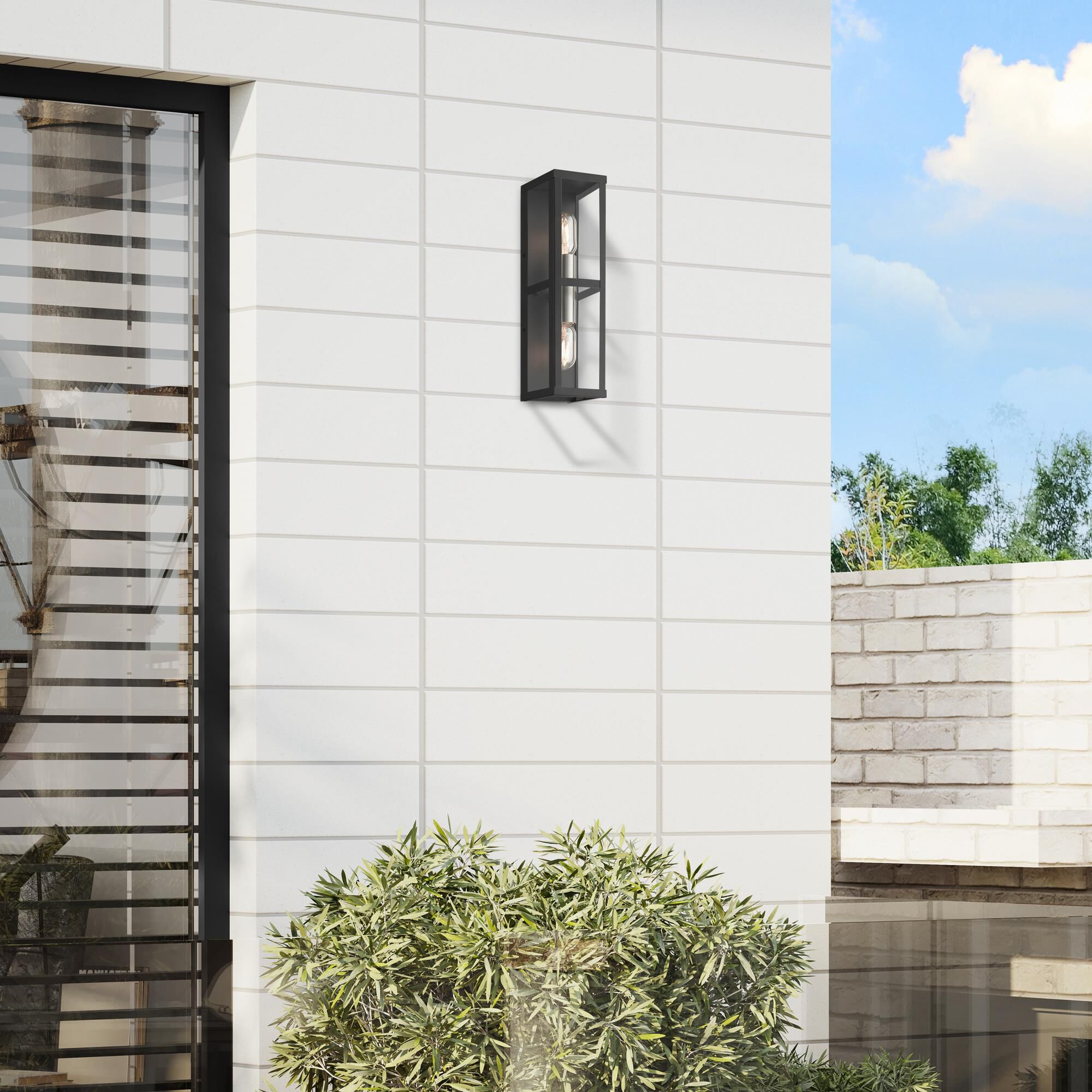 Shown in Black With Brushed Nickel Accents finish and Clear glass