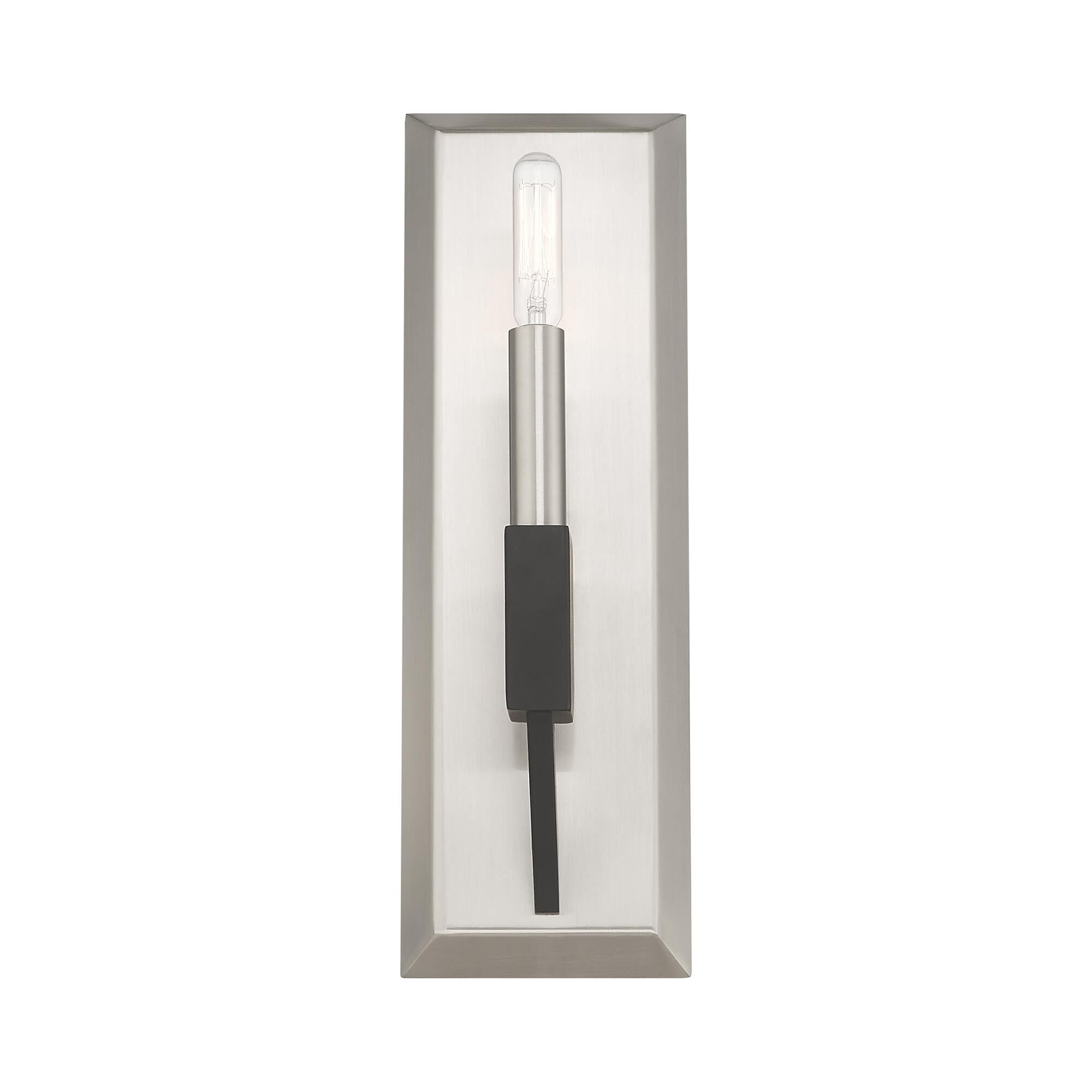 Shown in Brushed Nickel and Black finish