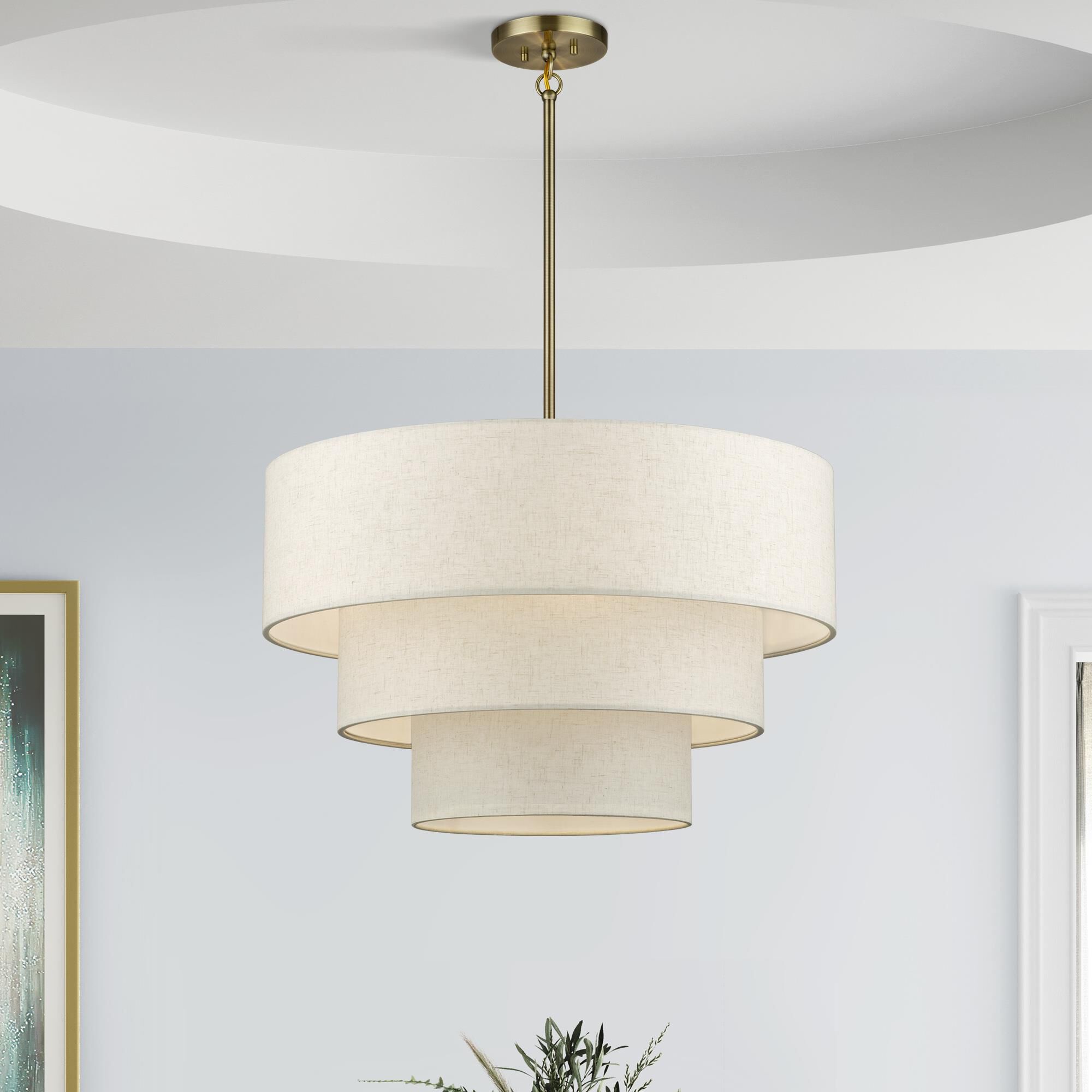 Manorwood 28 Inch Large Pendant by Livex Lighting