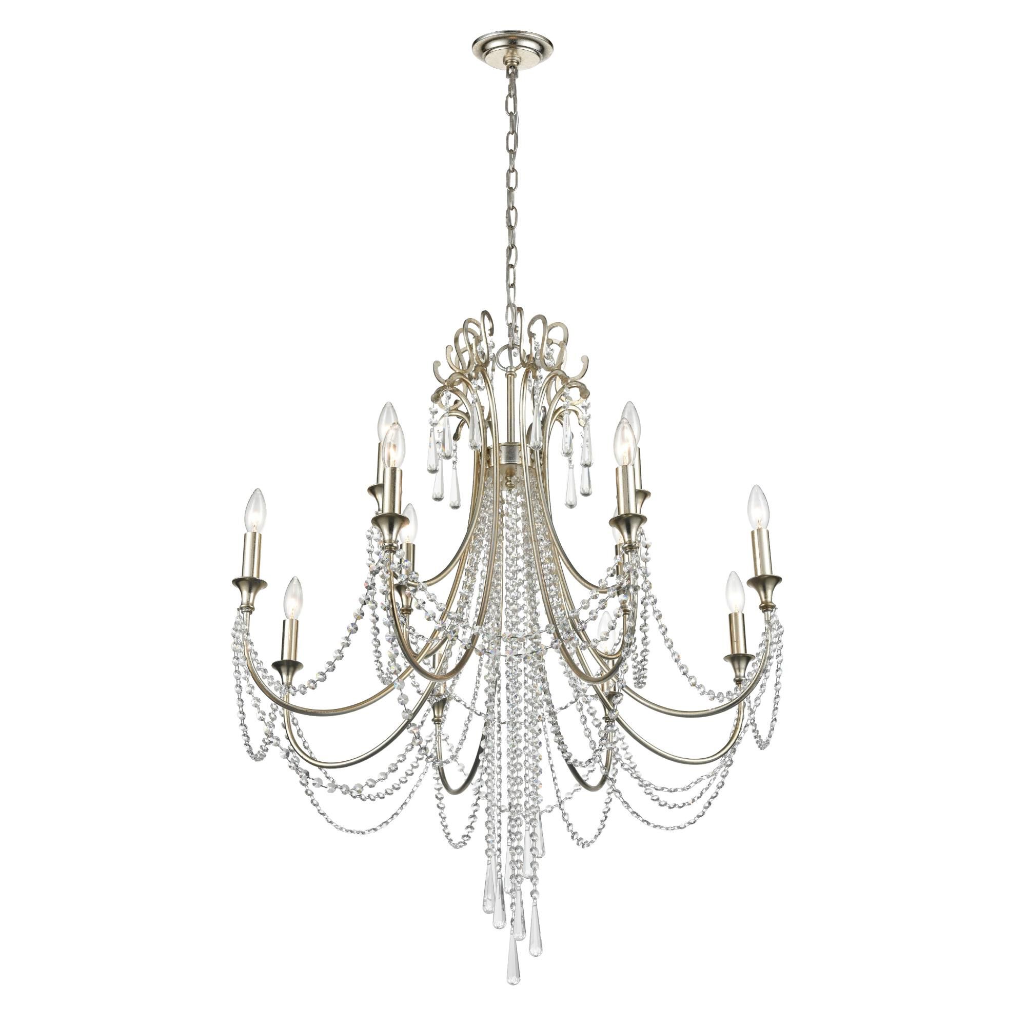 Arcadia 32 Inch 12 Light Chandelier by Crystorama