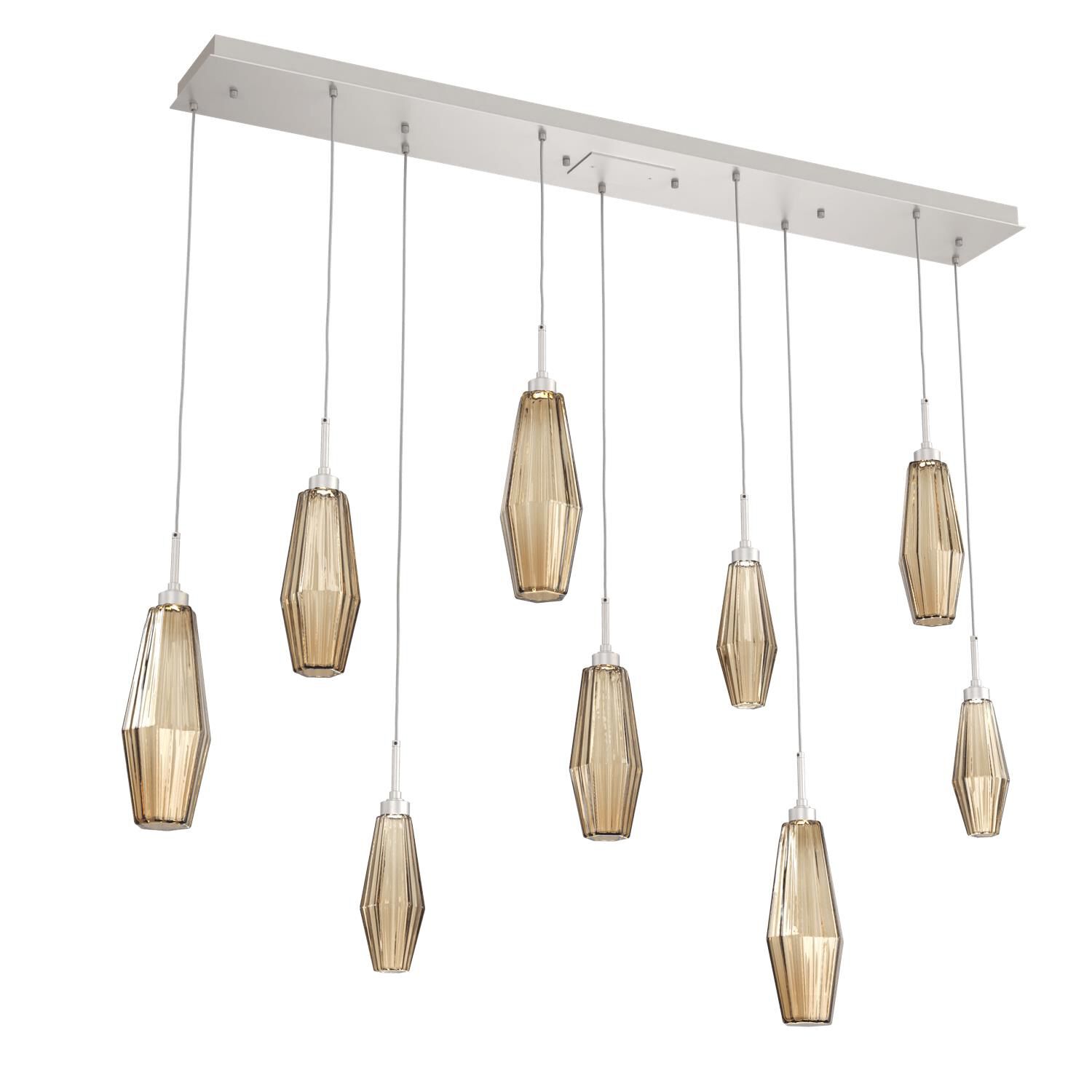 Shown in Metallic Beige Silver finish and Optic Rib Bronze glass