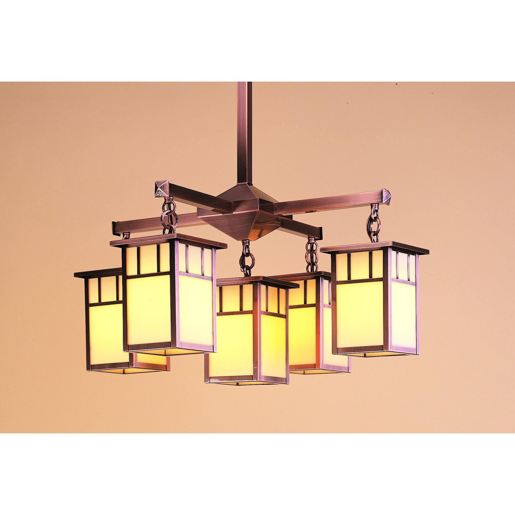 Huntington 24 Inch 5 Light Chandelier by Arroyo Craftsman