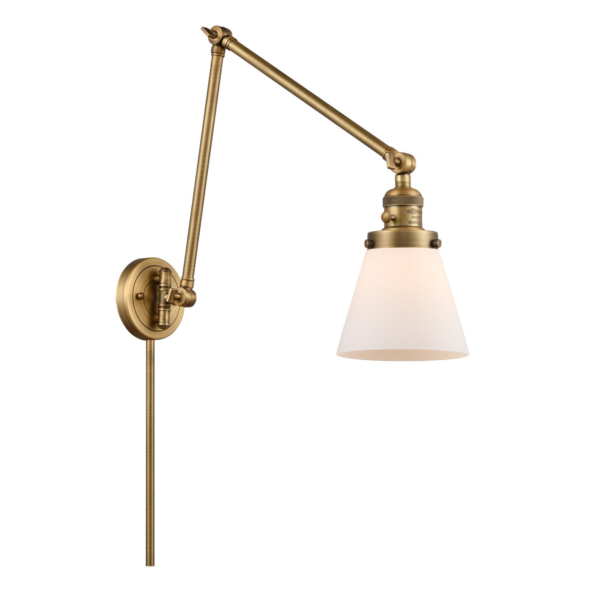 Bruno Marashlian Small Cone LED Wall Swing Lamp by Innovations Lighting