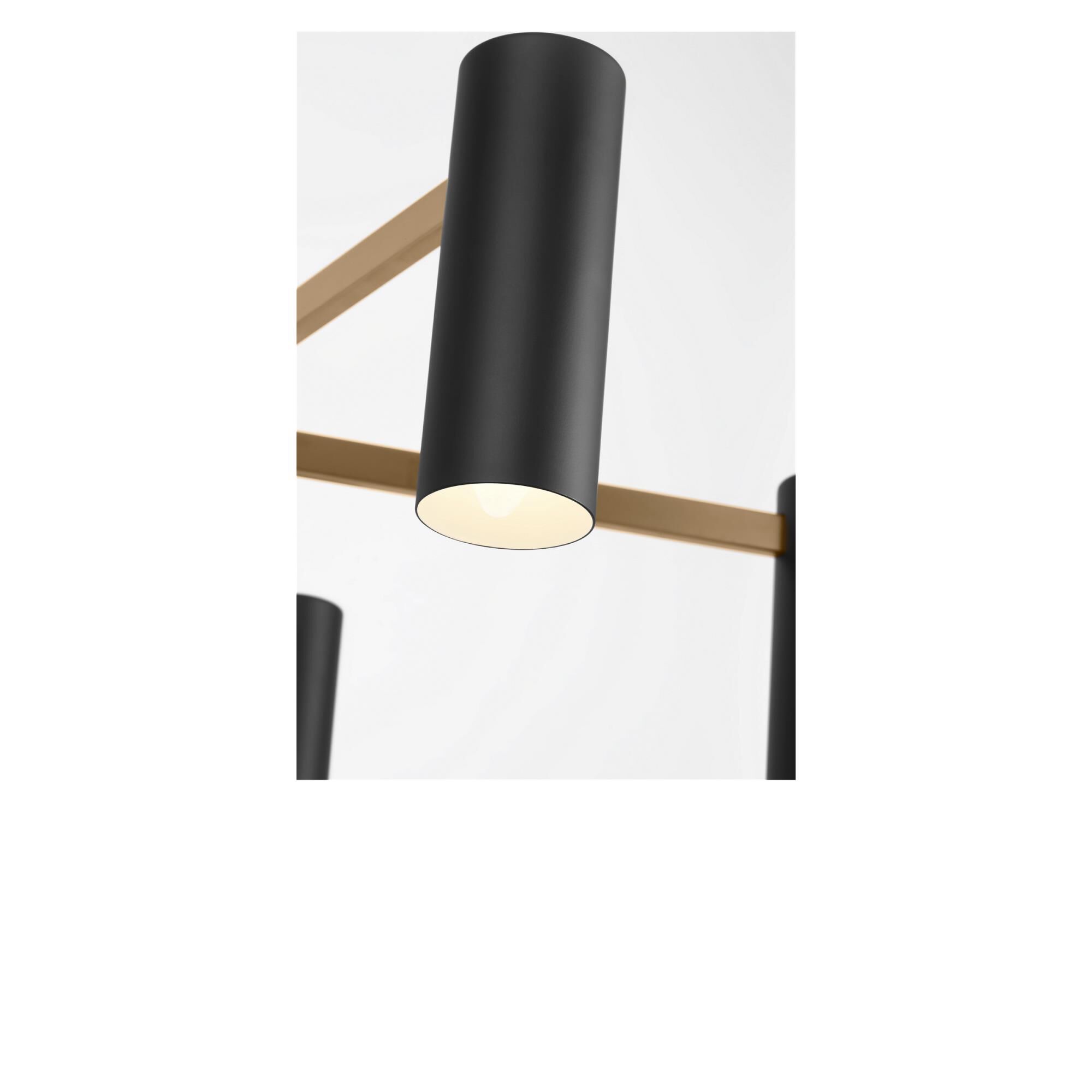 Shown in Satin Brass finish and Metal shade