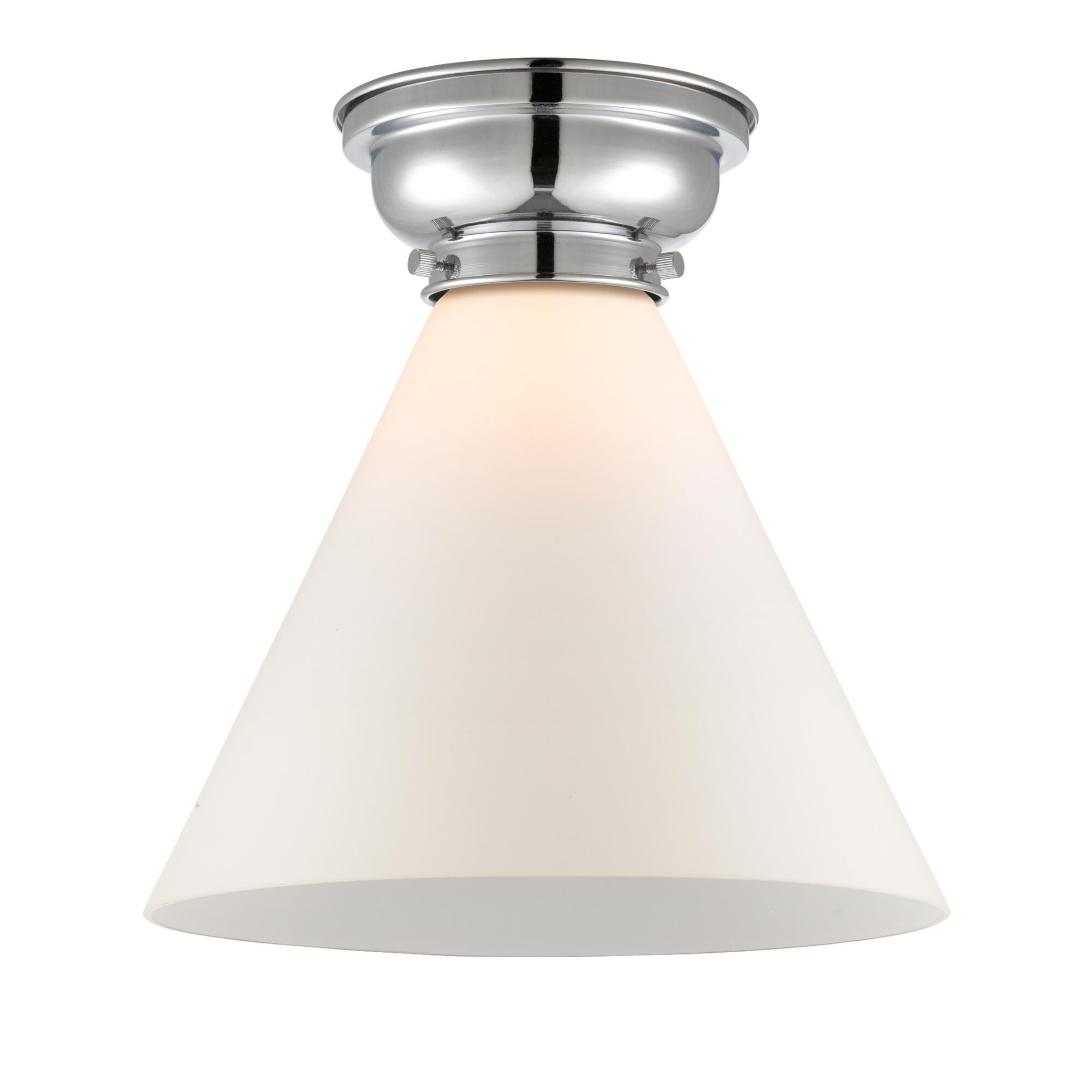 Shown in Polished Chrome finish and Cone glass and Glass shade