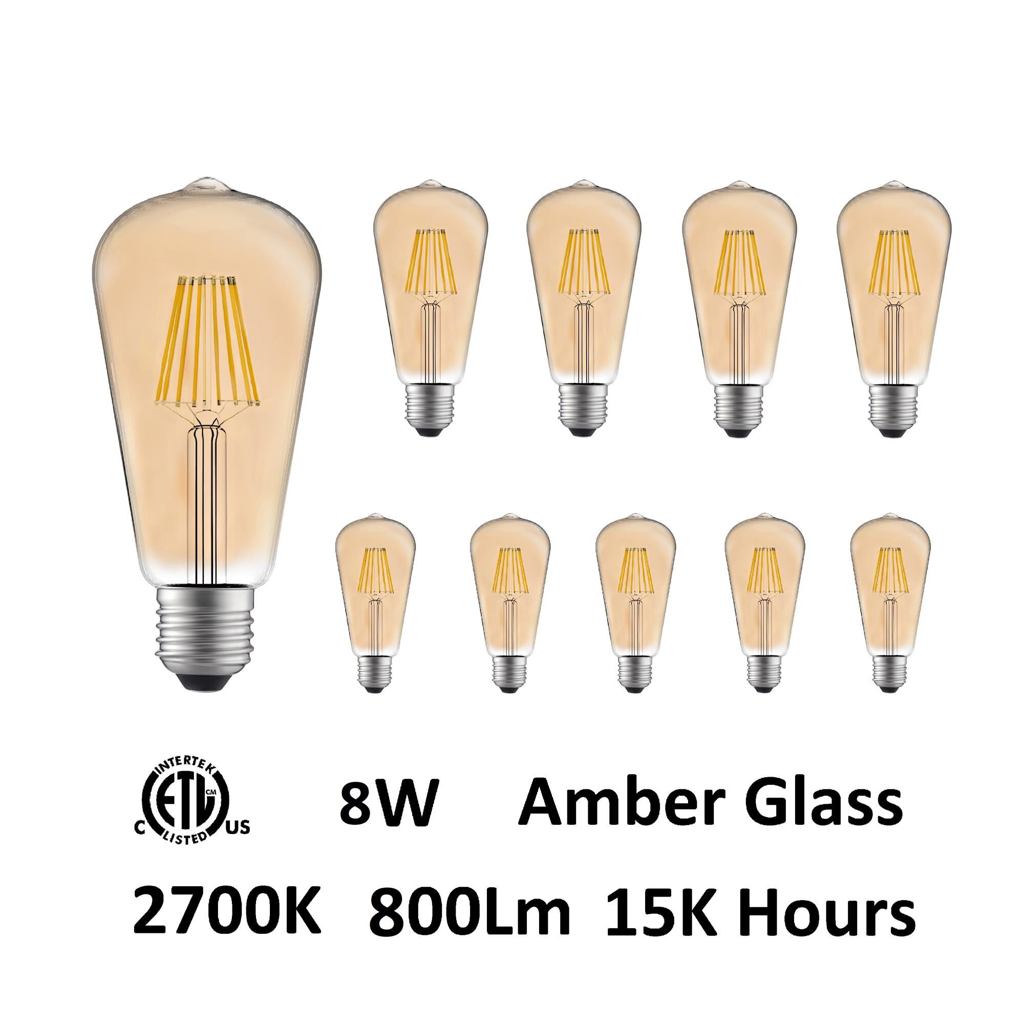 Dimmable 8 Watt 2700K LED Light Bulb by CWI Lighting