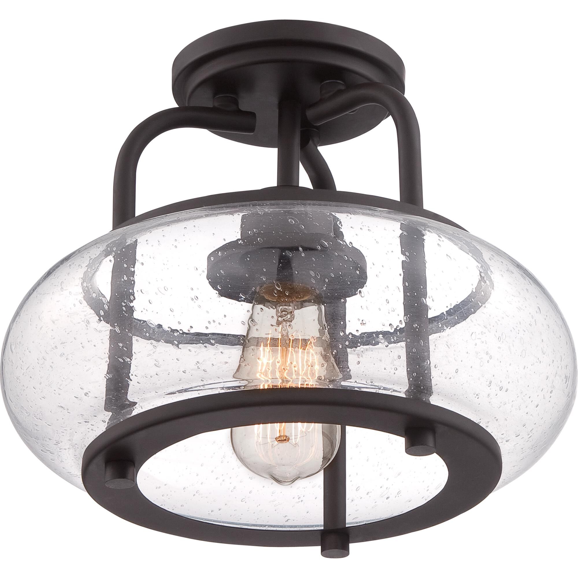 Shown in Old Bronze finish and Clear Seedy glass