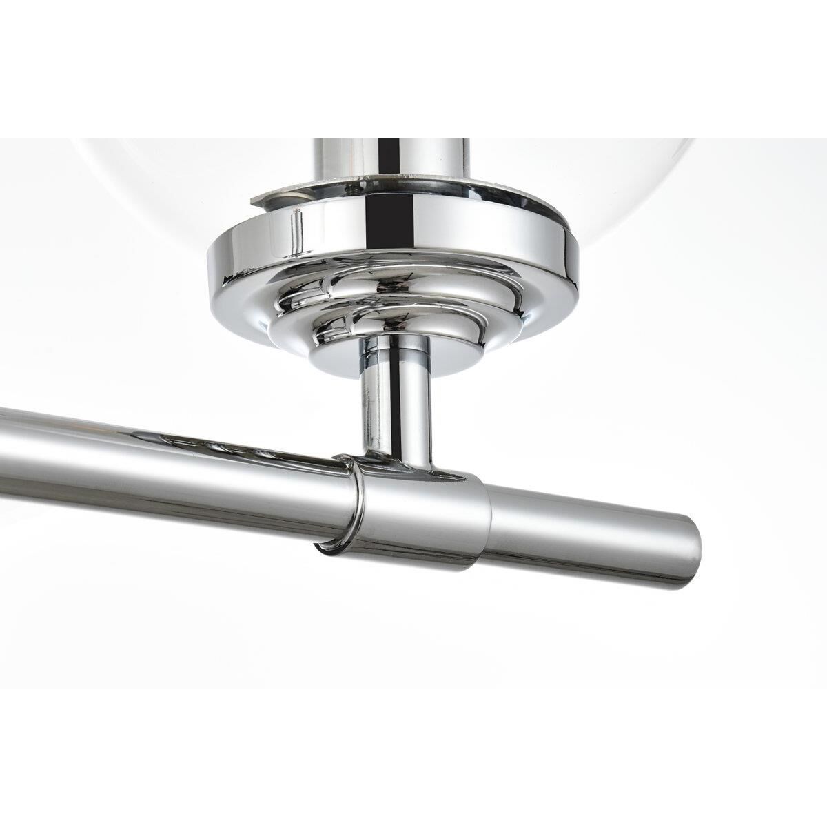 Shown in Chrome  finish and Clear glass