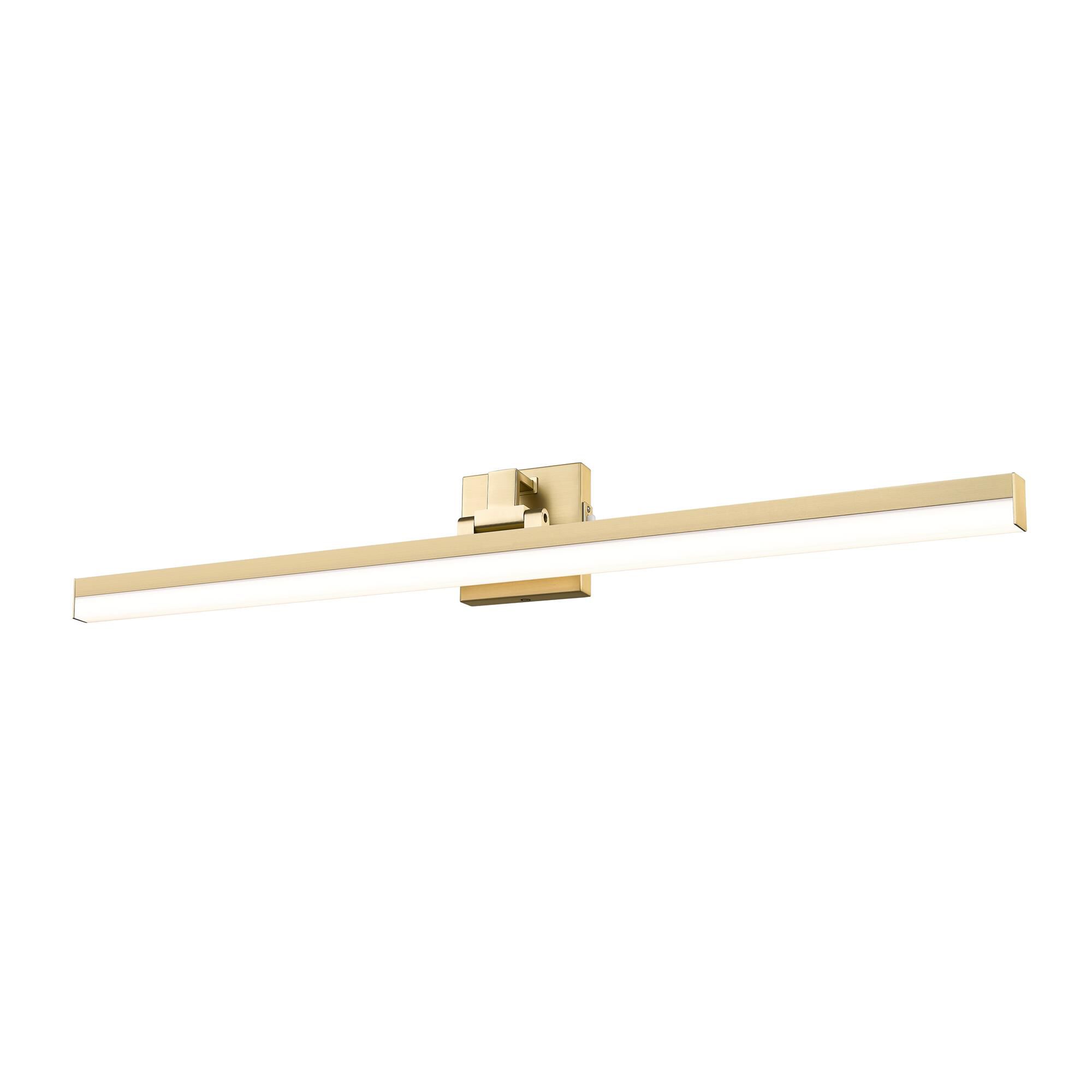 Shown in Modern Gold finish and Frosted glass and Frosted shade