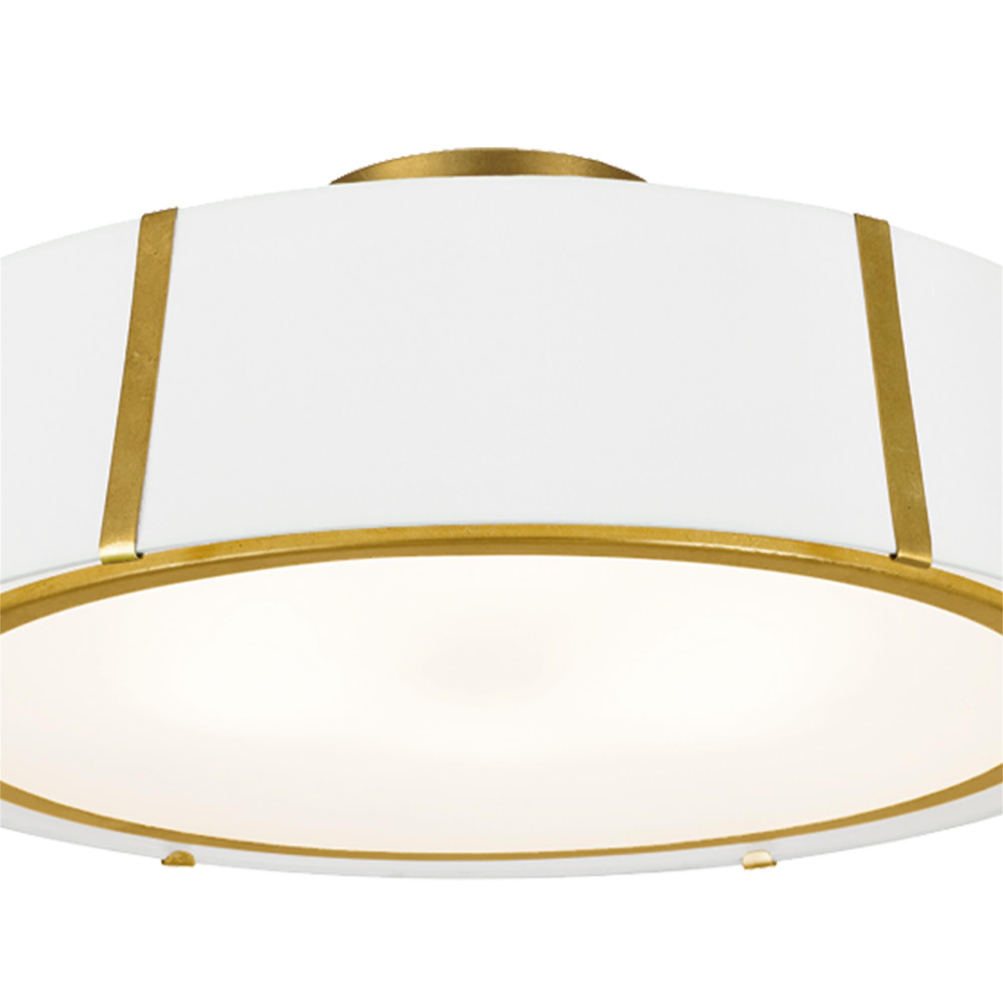 Fulton 18 Inch 3 Light Semi Flush Mount,