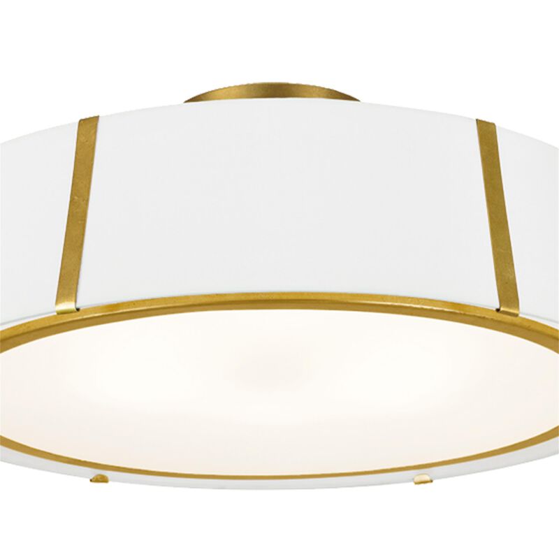Fulton 18 Inch 3 Light Semi Flush Mount by Crystorama