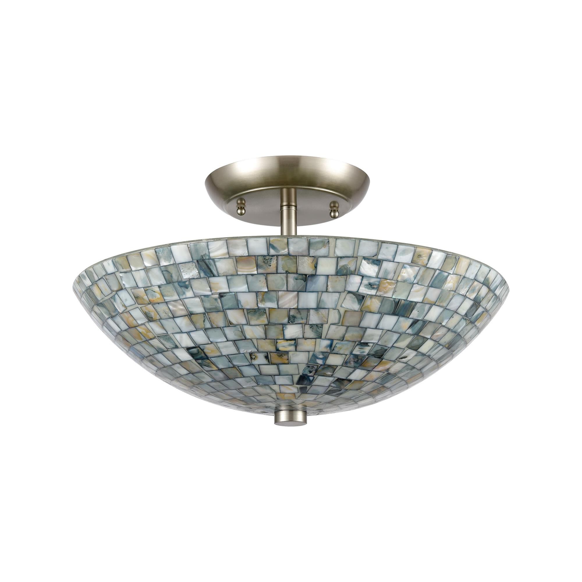 Capri 16 Inch 3 Light Semi Flush Mount Capitol Lighting