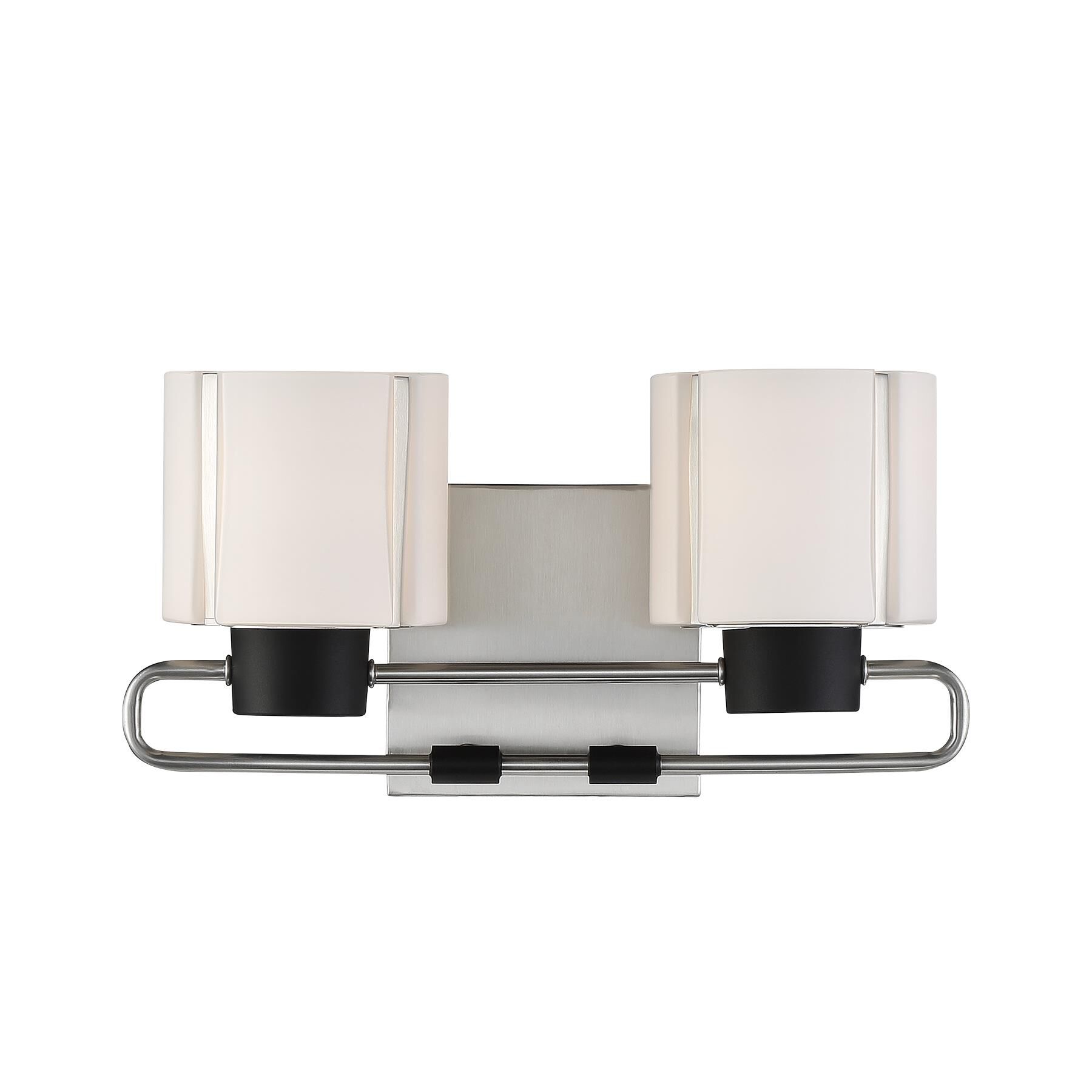 Shown in Coal With Brushed Nickel finish and Clear glass