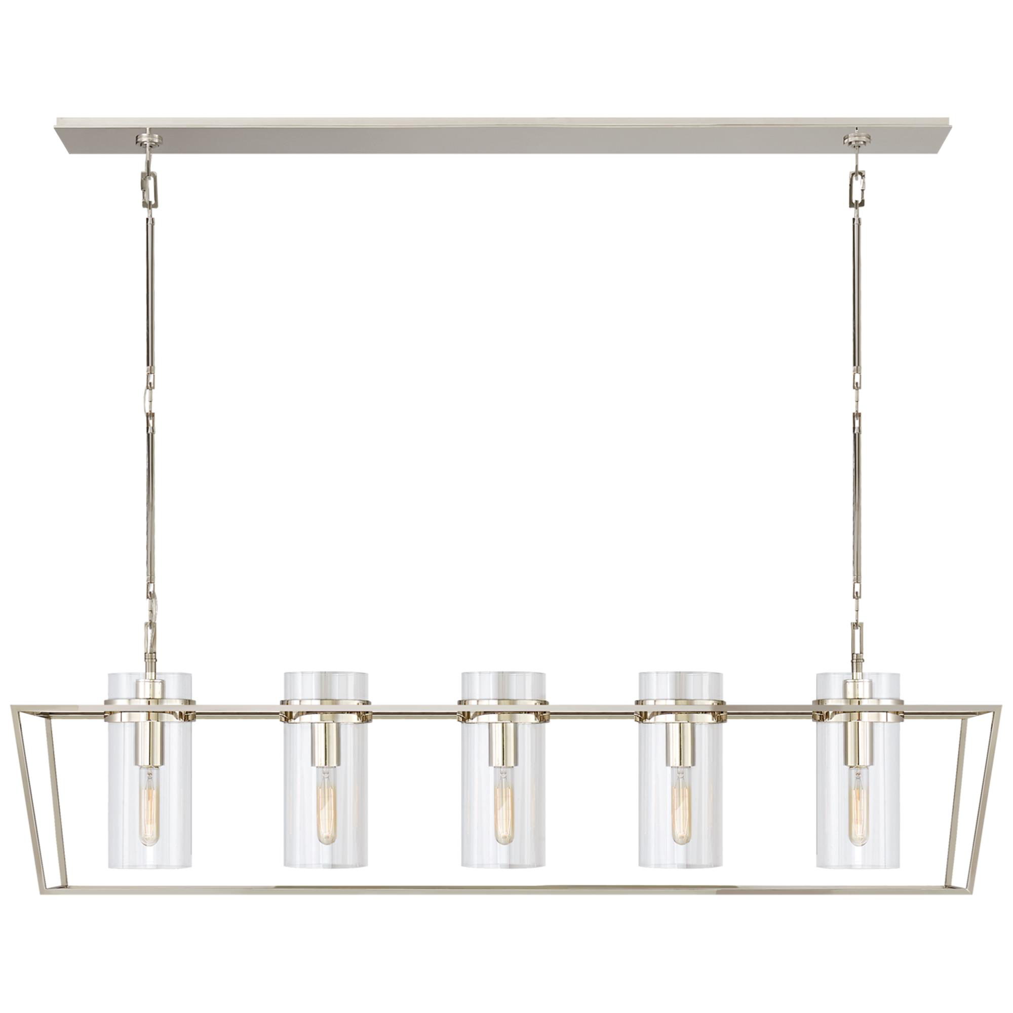 Shown in Polished Nickel finish and Clear glass